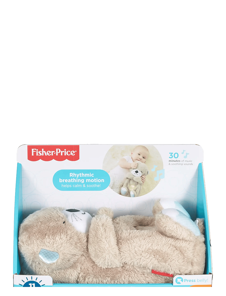 Fisher-Price - Soothe 'n Snuggle Otter, Plush Baby Toy, Sound Machine with Breathing Motion - pluszowe zabawki muzyczne - multi color - 5
