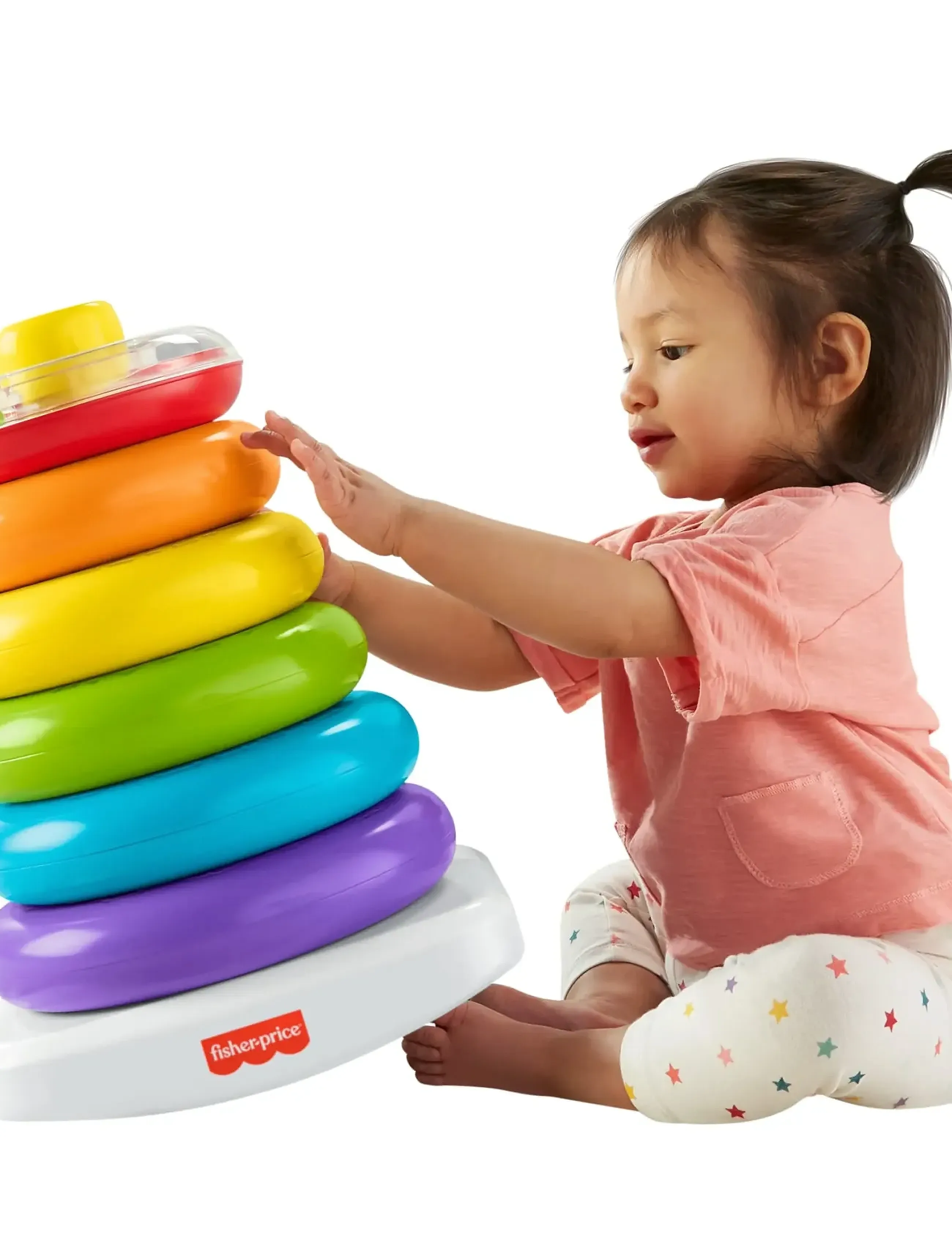 Fisher-Price Giant Rock-A-Stack, Børn, Stackable Blocks, Multi/mønstret, Str: ONE SIZE
