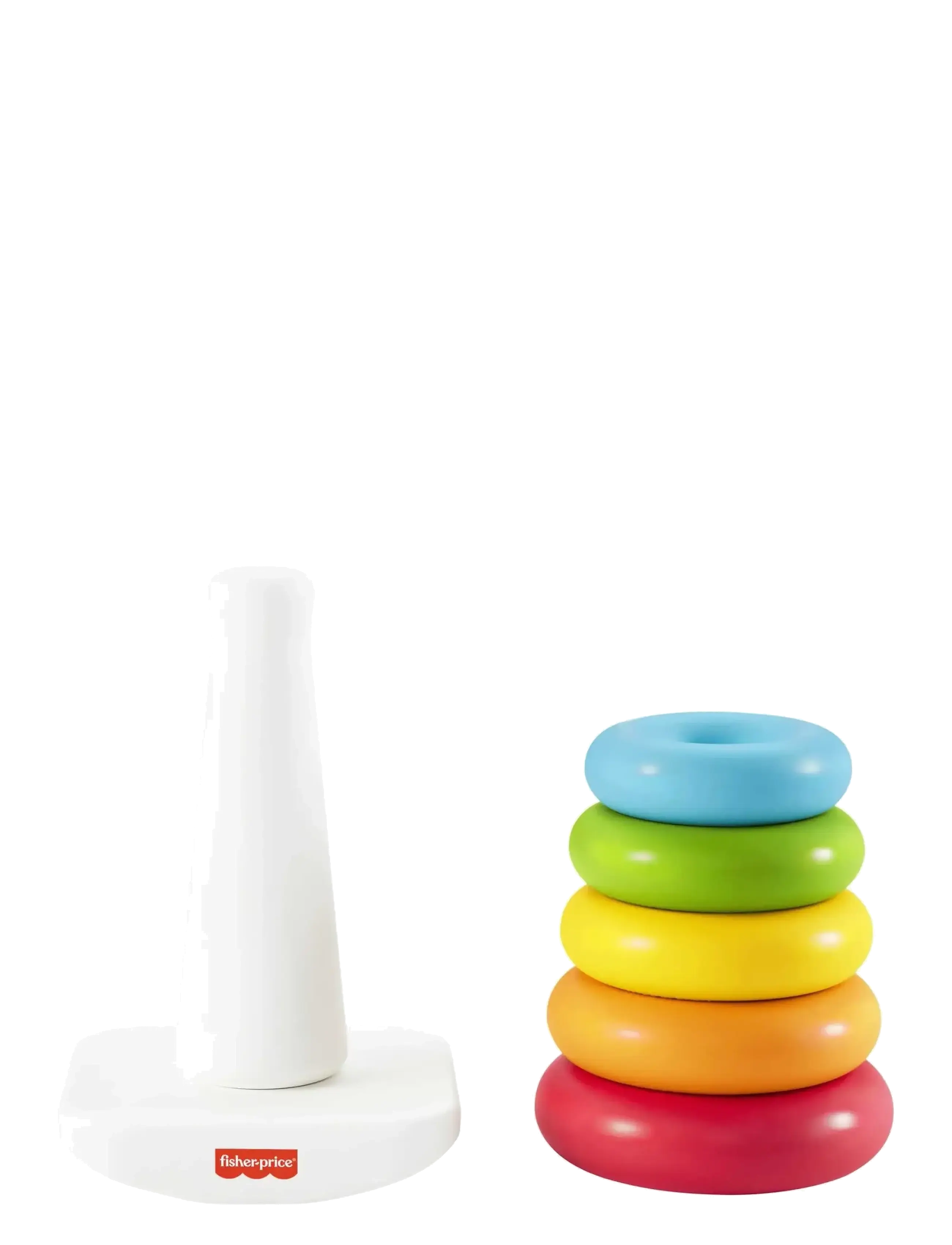 Fisher-Price - Rock-a-Stack Ring Stacking Toy for Infants, Made with Plant-Based Materials - stapelbara klossar - multi color - 2