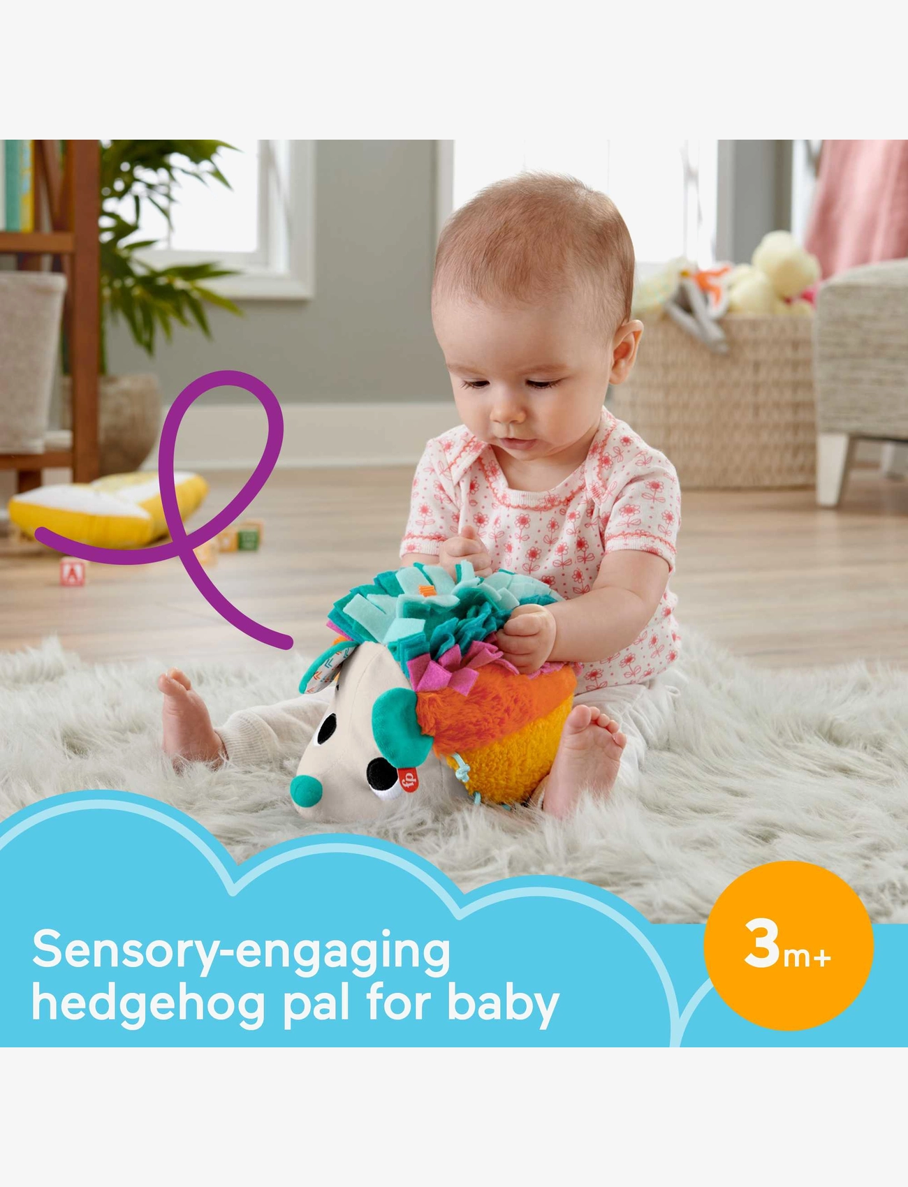 Fisher-Price - Cuddle n' Snuggle Hedgehog - multi color - 3