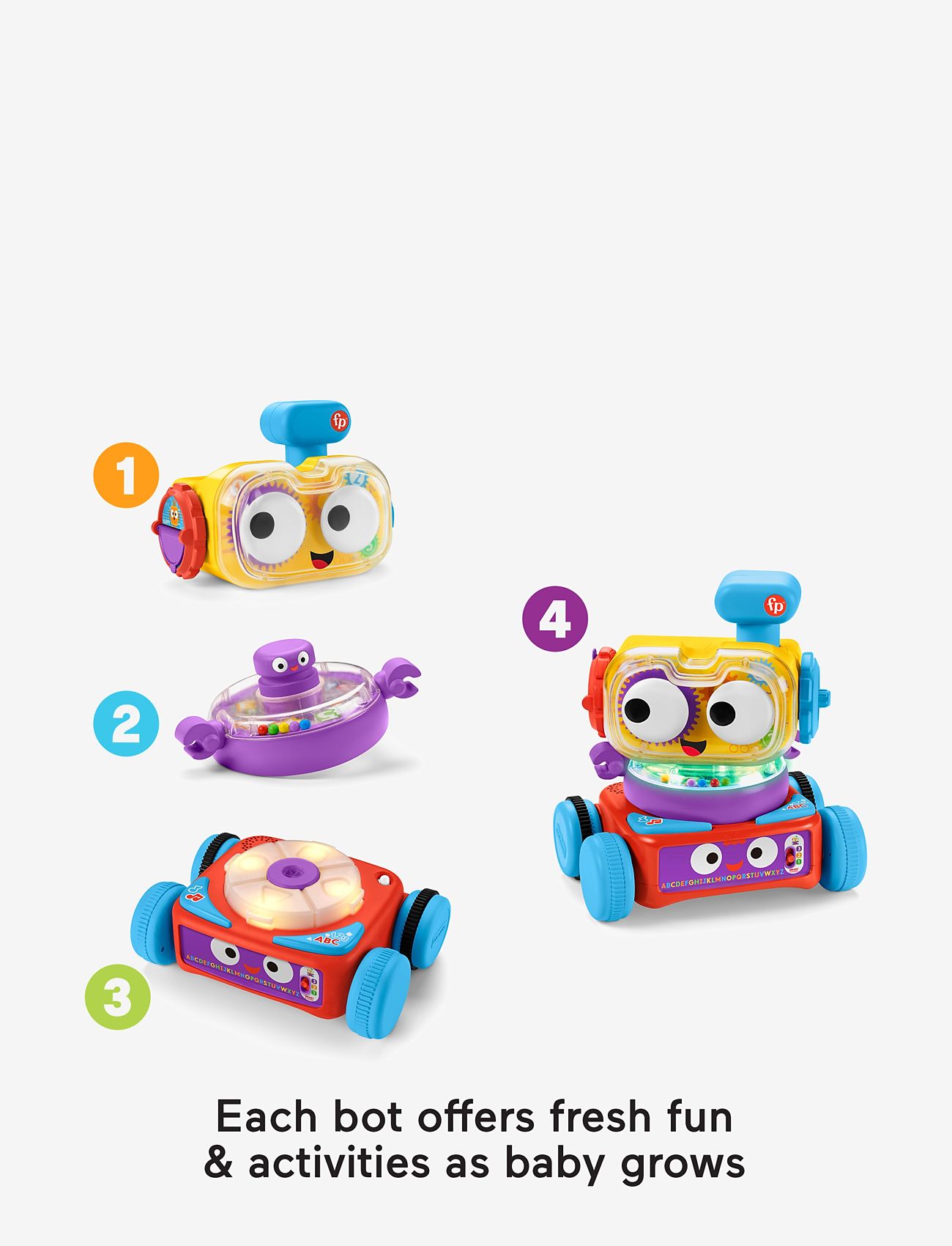 Fisher-Price - 4-in-1 Ultimate Learning Bot - kehittävät lelut - multi color - 1