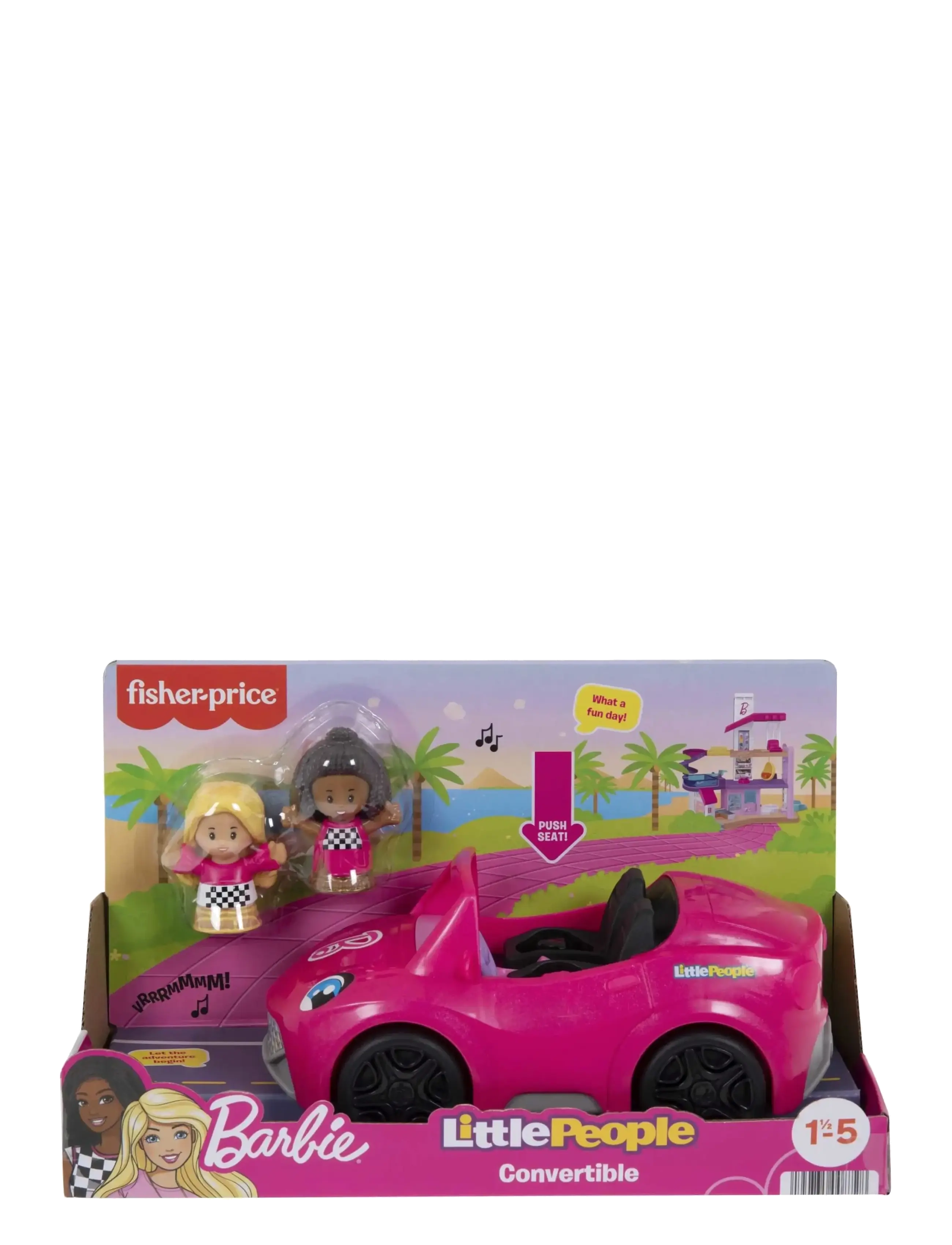 Fisher-Price - Little People Barbie Convertible Vehicle and Figure Set by - multicolor - 4