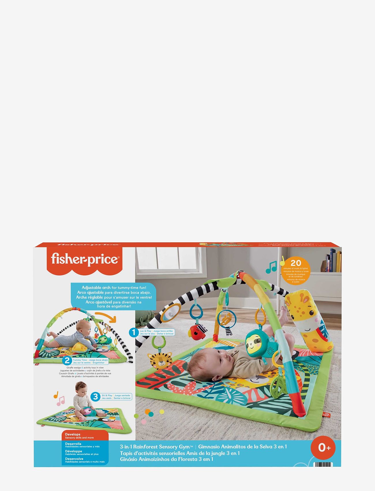 Fisher-Price - 3-in-1 Rainforest Sensory Gym - babygym - multi color - 1