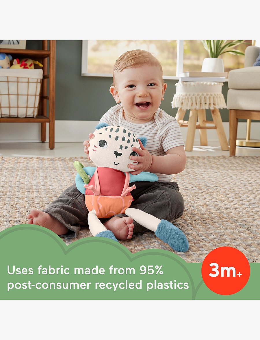 Fisher-Price - Planet Friends Spotting Fun Snow Leopard Baby Sensory Toy - mjúk leikföng & fígúrur - multicolor - 5