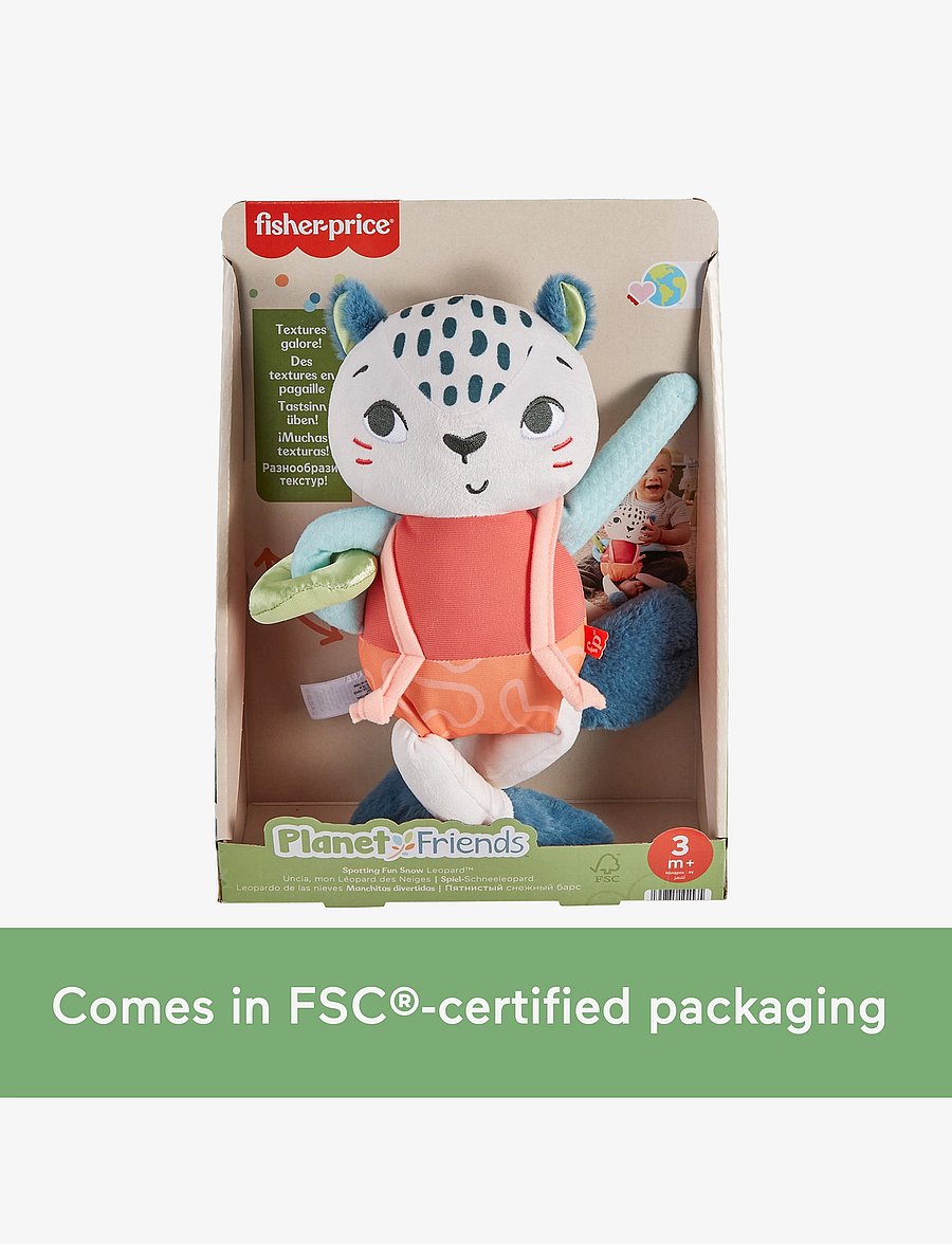 Fisher-Price - Planet Friends Spotting Fun Snow Leopard Baby Sensory Toy - die niedrigsten preise - multicolor - 5