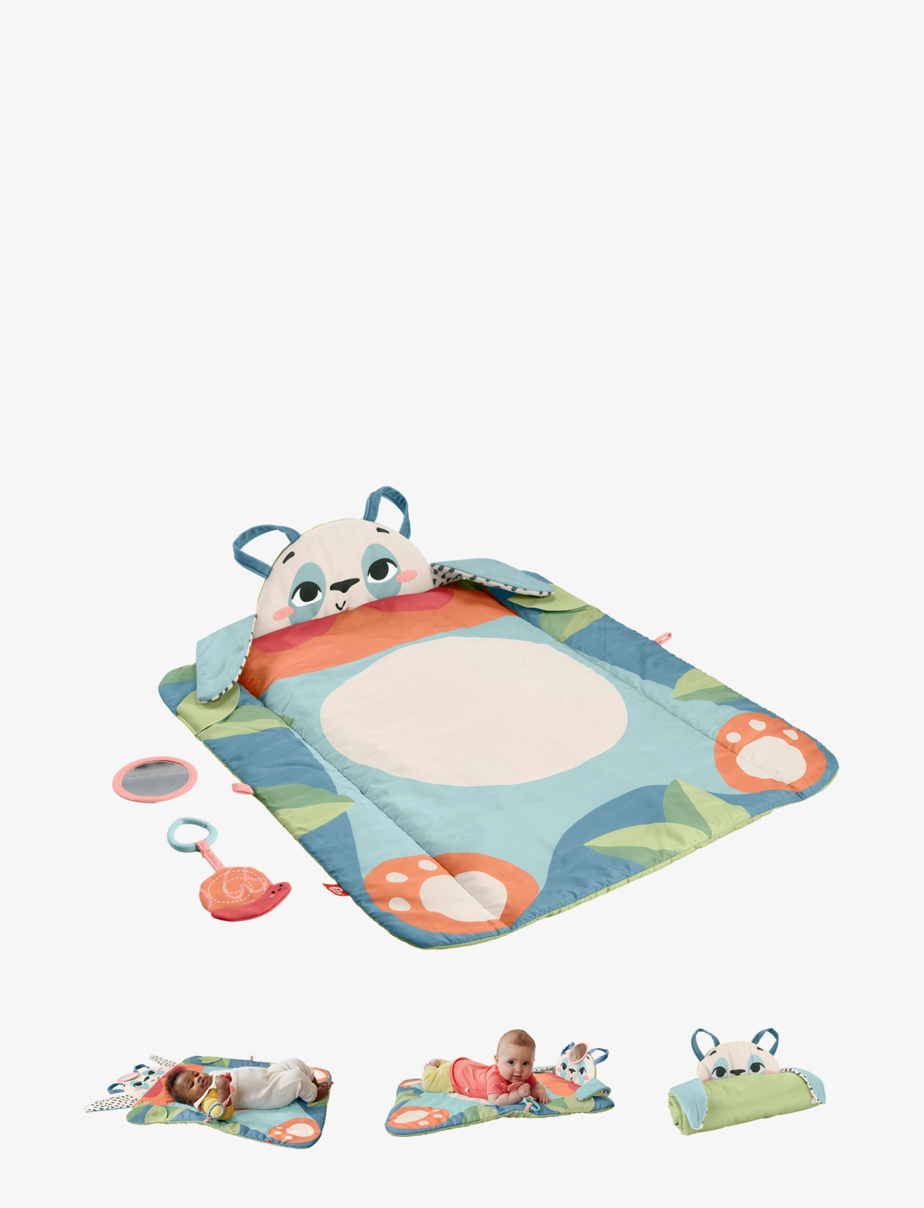 Fisher-Price Planet Friends Roly-Poly Panda Baby Activity Play Mat With 2 Spielzeug, One Size, Sleep, Mehrfarbig/gemustert - Mats, Kinder