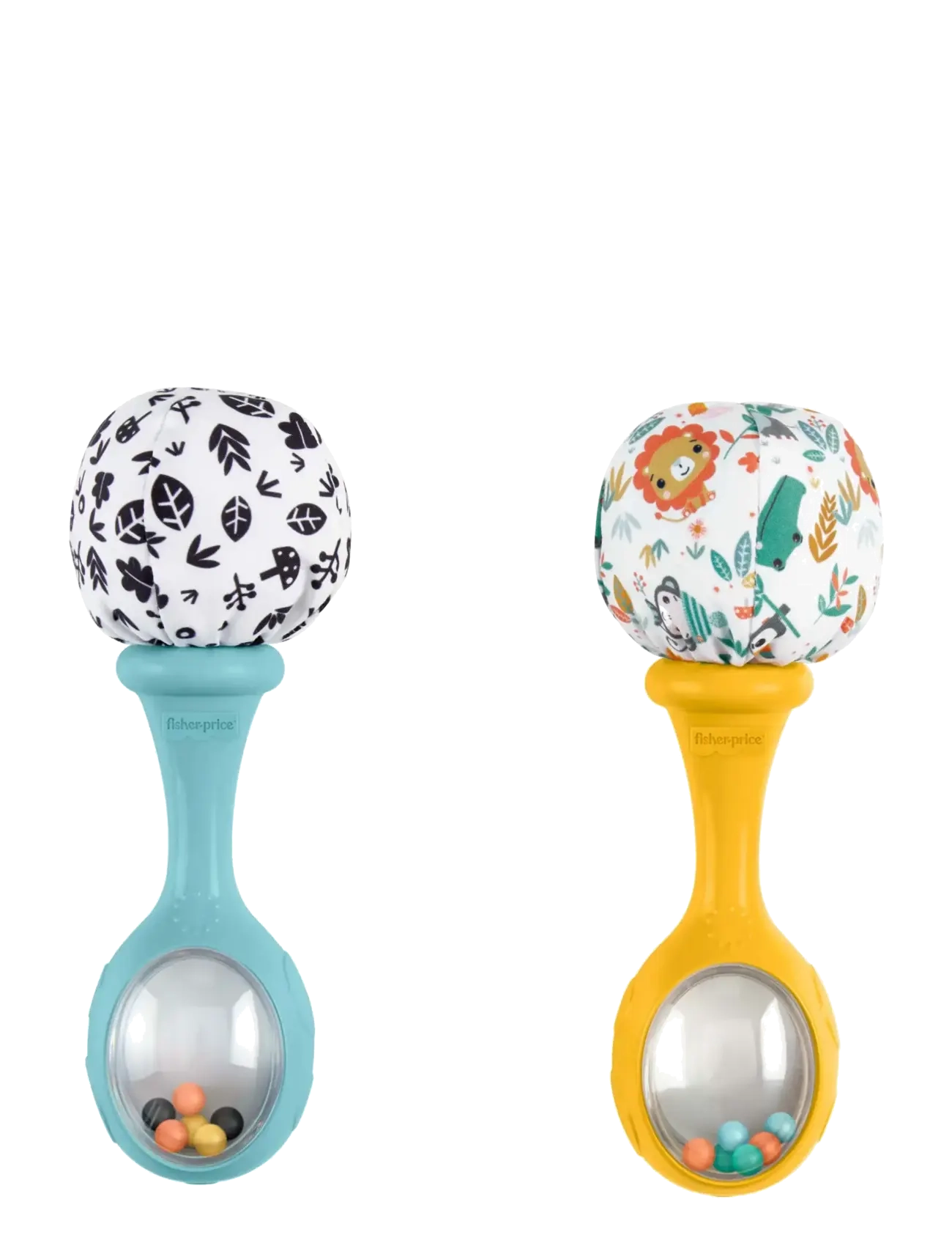 Fisher-Price Baby Rattle ‘n Rock Maracas Toys, Set of 2 for Infants 3+ Months, High Contrast - Fisher-Price - MULTI COLOR / cream