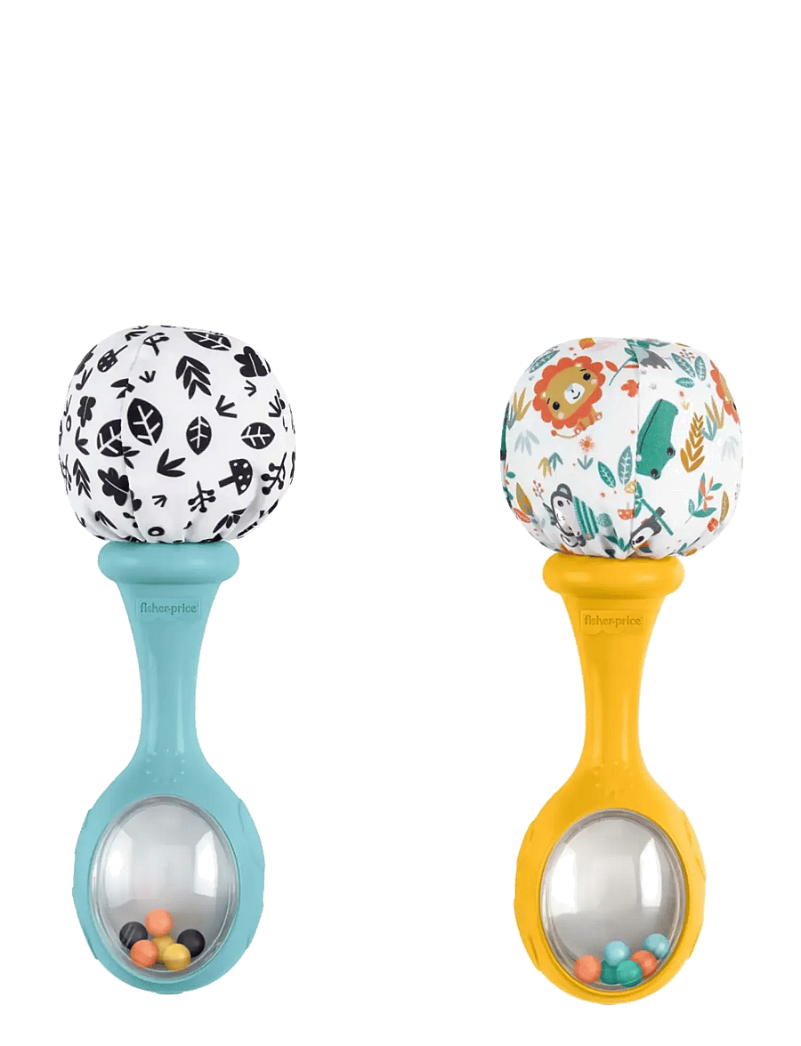 Fisher-Price - Baby Rattle ‘n Rock Maracas Toys, Set of 2 for Infants 3+ Months, High Contrast - die niedrigsten preise - multi color - 0
