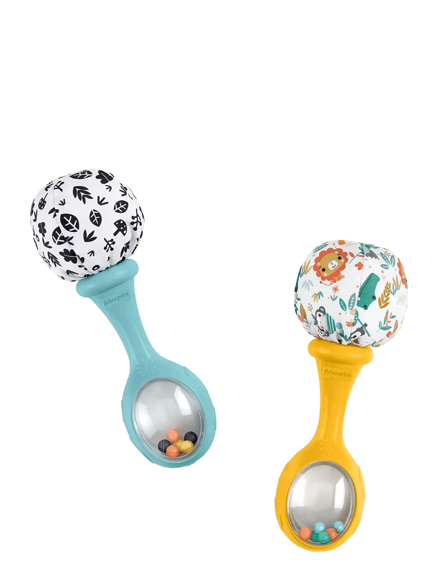 Fisher-Price - Baby Rattle ‘n Rock Maracas Toys, Set of 2 for Infants 3+ Months, High Contrast - die niedrigsten preise - multi color - 1