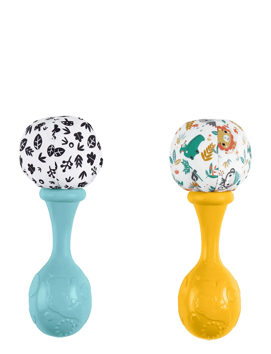 Fisher-Price - Baby Rattle ‘n Rock Maracas Toys, Set of 2 for Infants 3+ Months, High Contrast - die niedrigsten preise - multi color - 2
