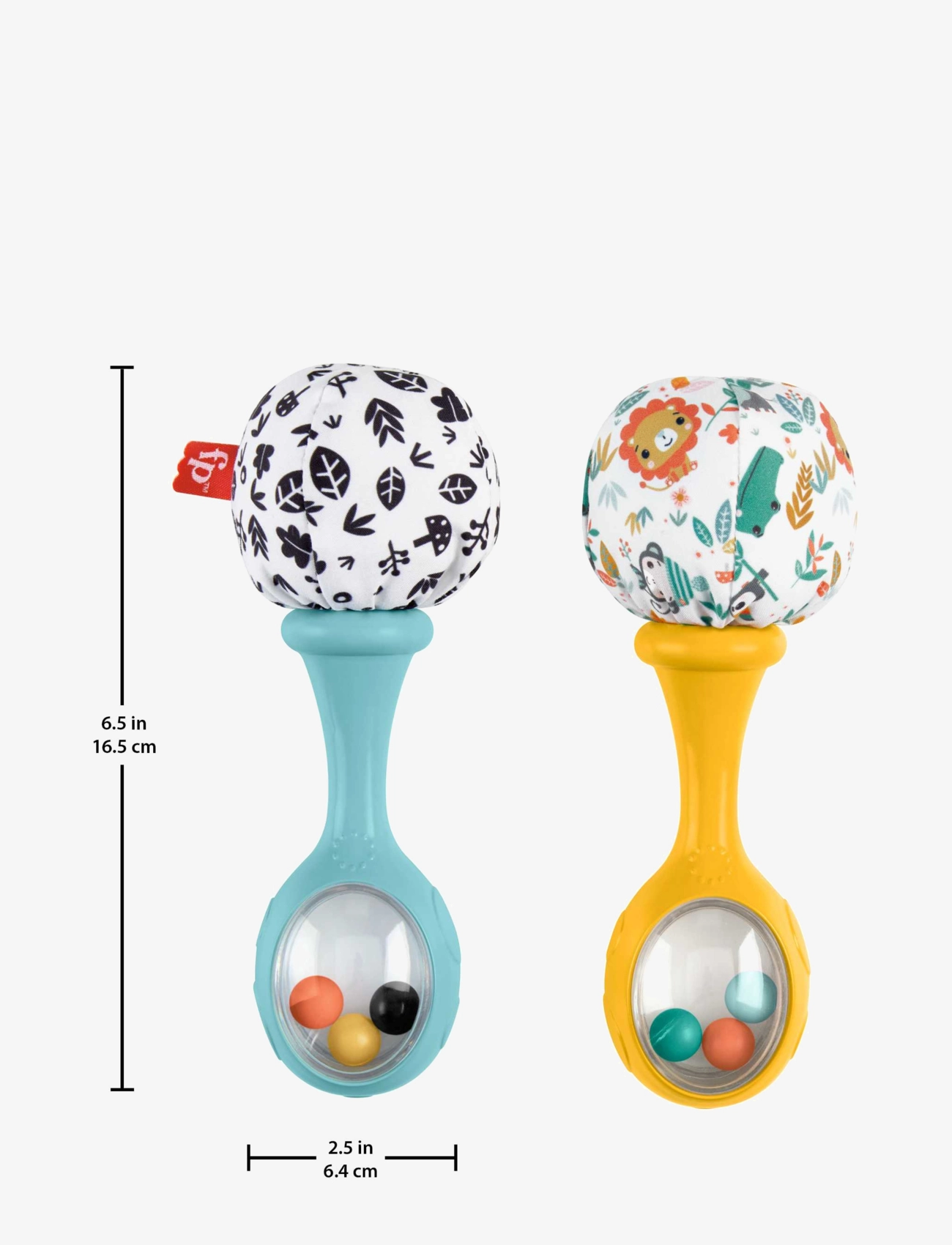 Fisher-Price - Baby Rattle ‘n Rock Maracas Toys, Set of 2 for Infants 3+ Months, High Contrast - multi color - 4