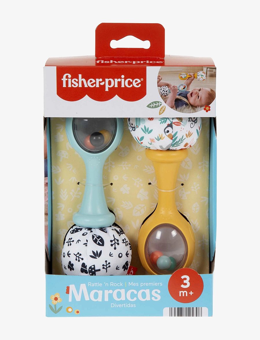 Fisher-Price - Baby Rattle ‘n Rock Maracas Toys, Set of 2 for Infants 3+ Months, High Contrast - multi color - 5