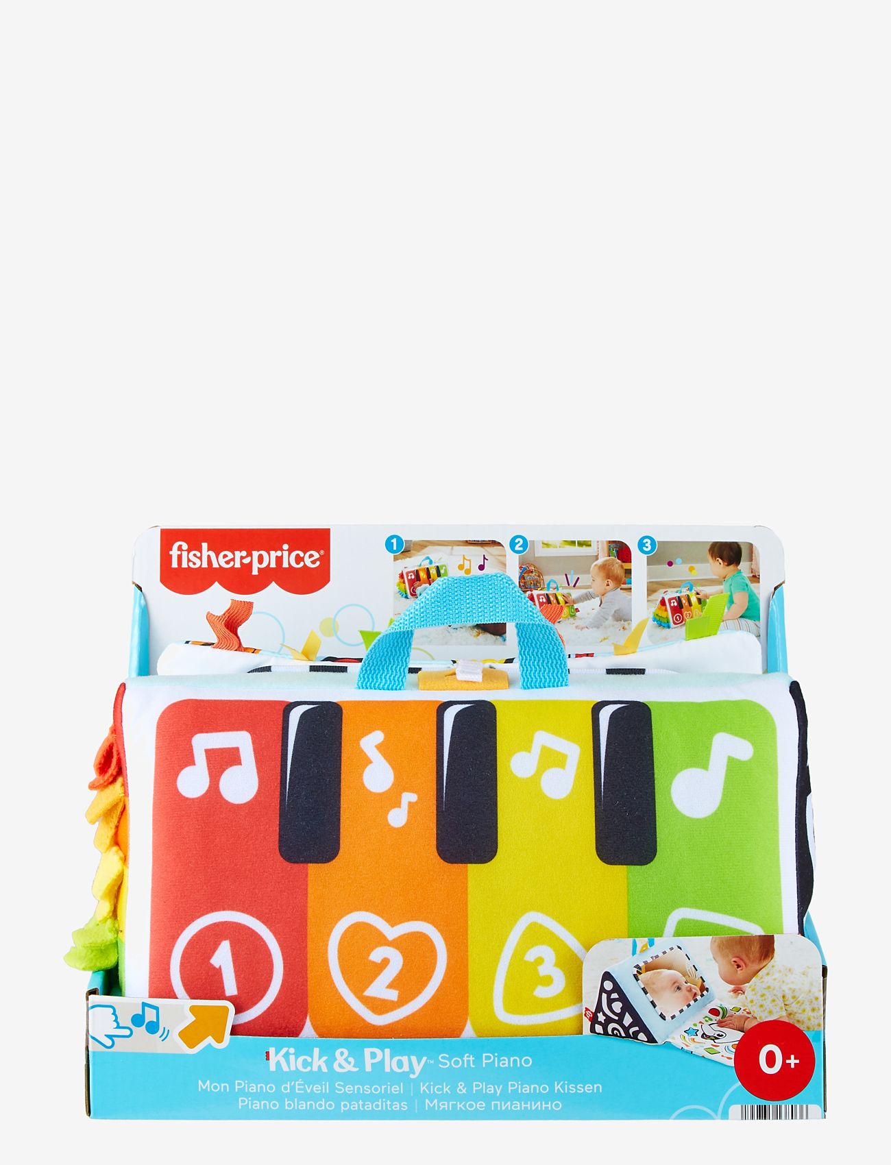 Fisher-Price - Kick & Play Soft Piano, Newborn Tummy Time Toy with Lights & Music - interactive toys - multi color - 0