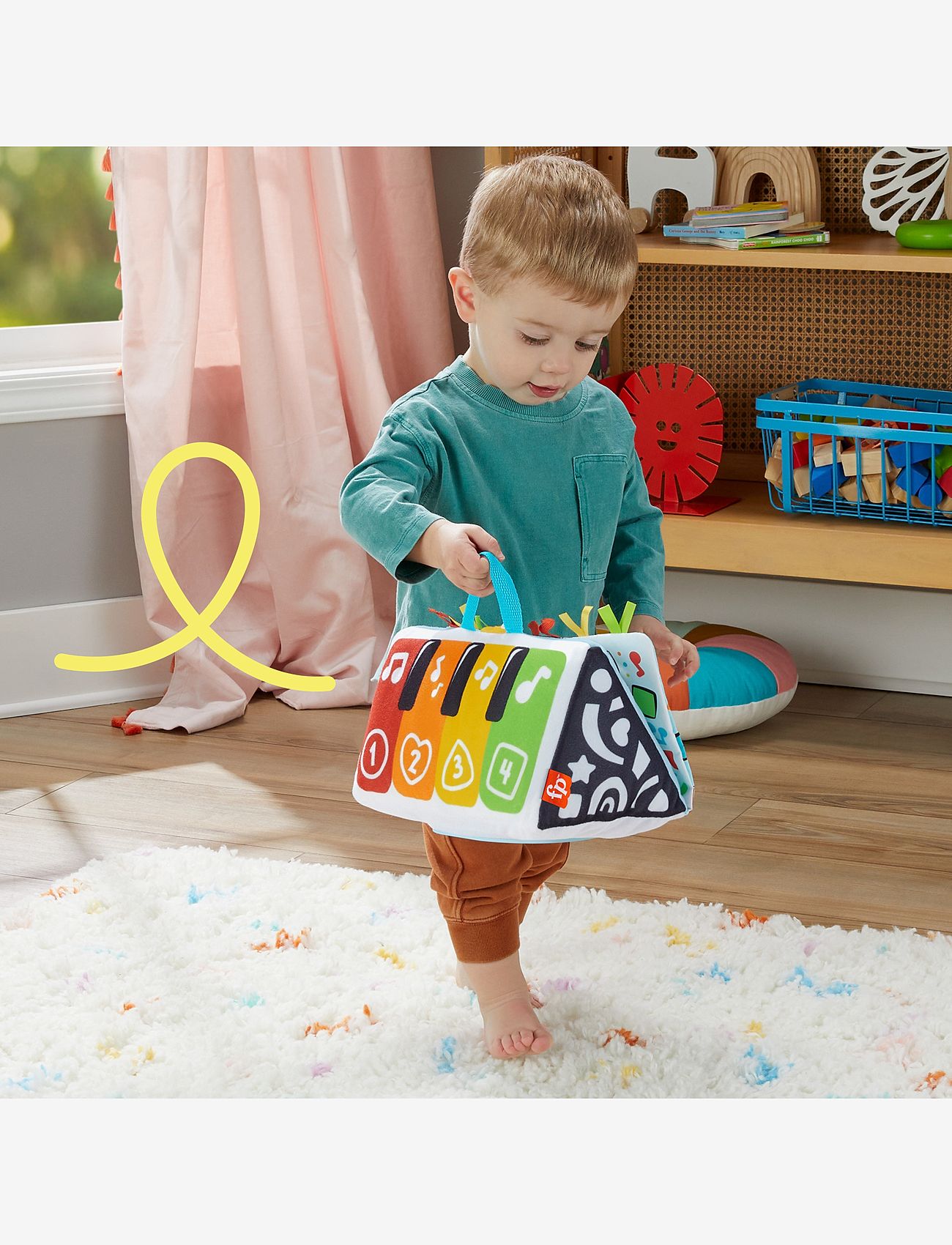 Fisher-Price - Kick & Play Soft Piano, Newborn Tummy Time Toy with Lights & Music - interactive toys - multi color - 2