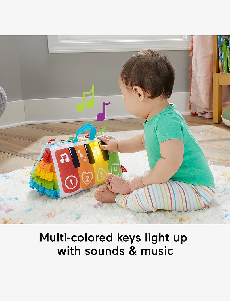 Fisher-Price - Kick & Play Soft Piano, Newborn Tummy Time Toy with Lights & Music - interaktives spielzeug - multi color - 5