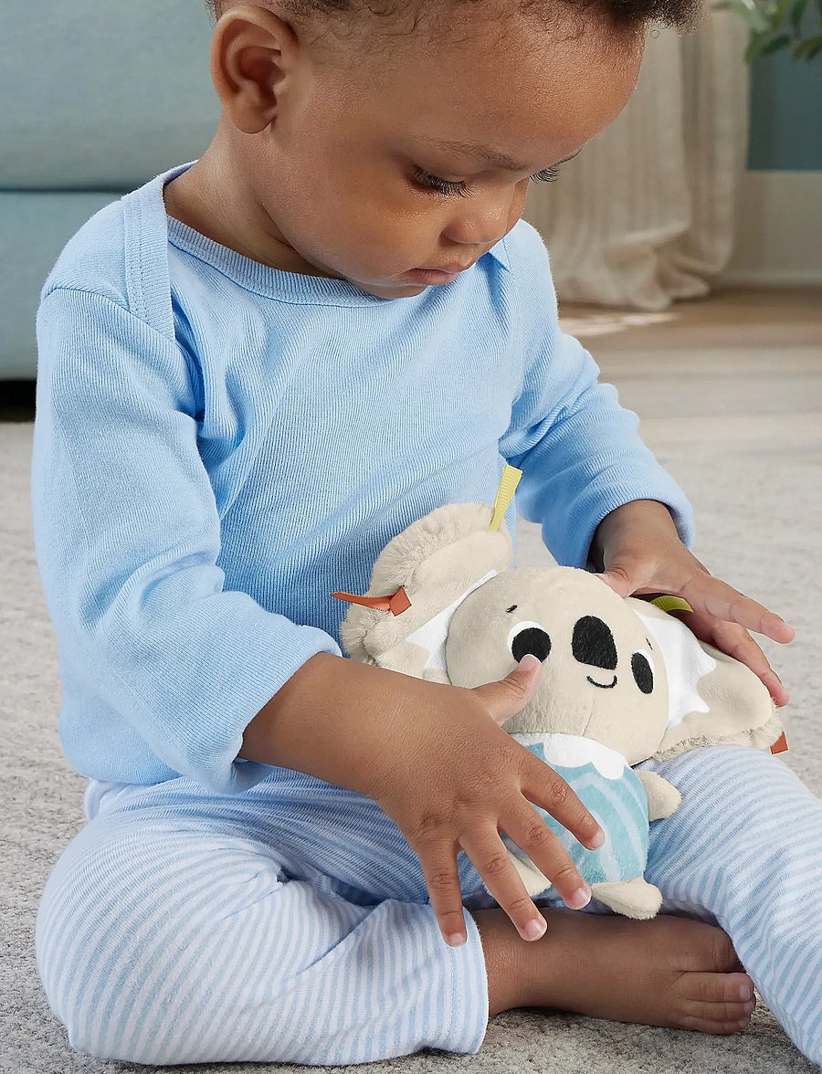 Fisher-Price - Sensimals Simply Senses Newborn Gym Baby Activity Mat with 6 Sensory Toys - babygym & lekmattor - multicolor - 0