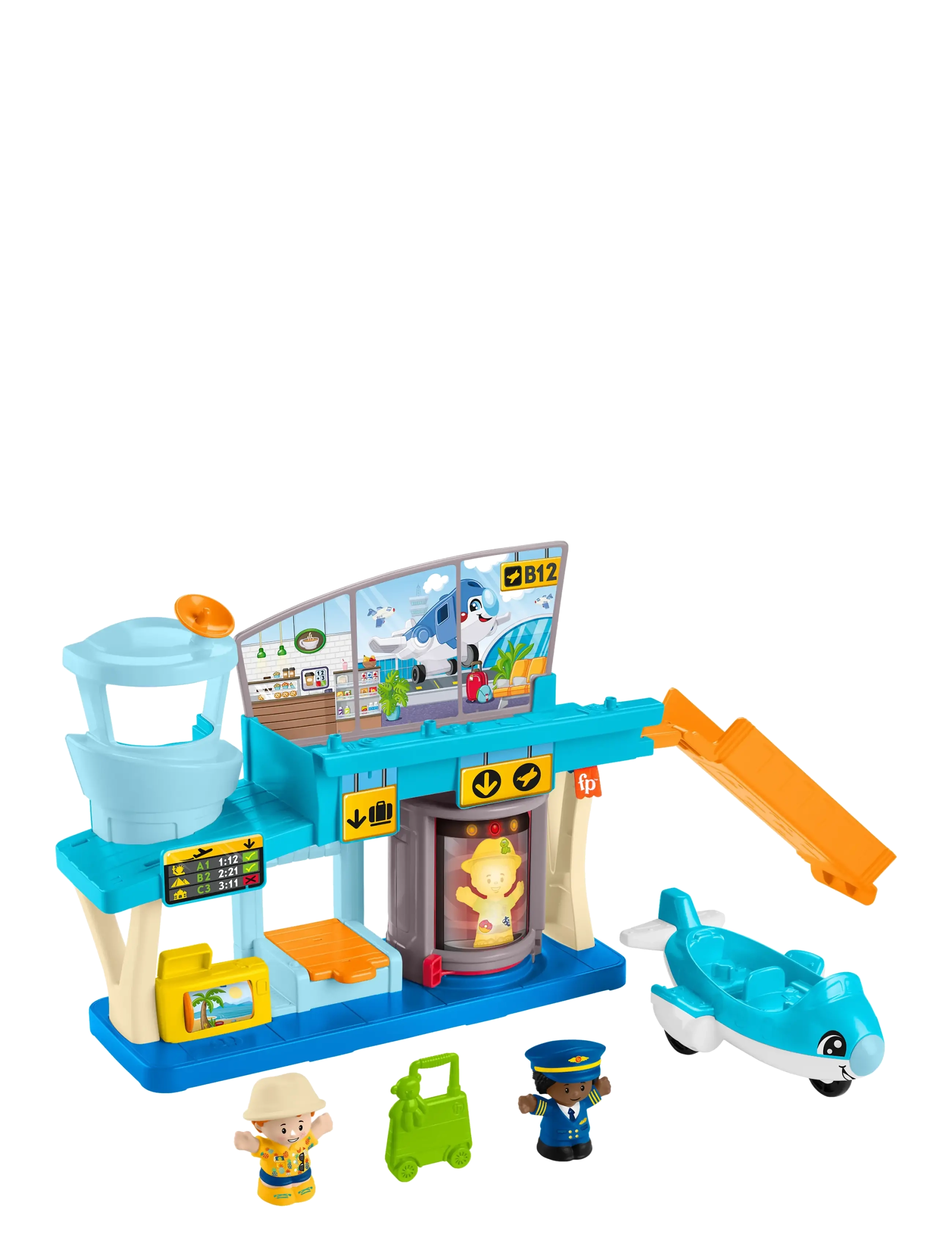 Fisher-Price Little People Everyday Adventures Airport Toddler Playset, Airplane & 3 Play Pieces - Toys - MULTICOLOR / multi