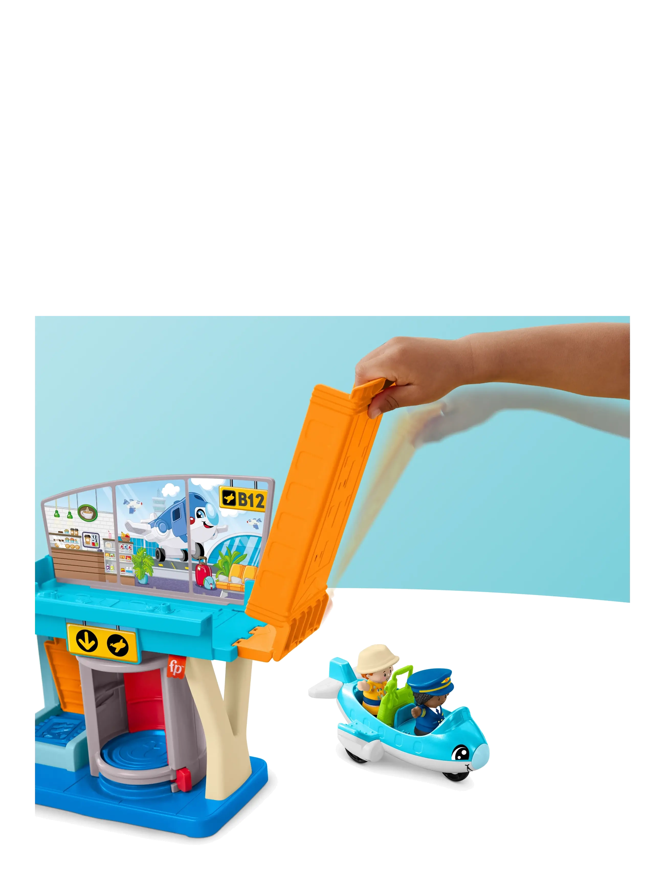 Fisher-Price - Little People Everyday Adventures Airport Toddler Playset, Airplane & 3 Play Pieces - play sets - multicolor - 2