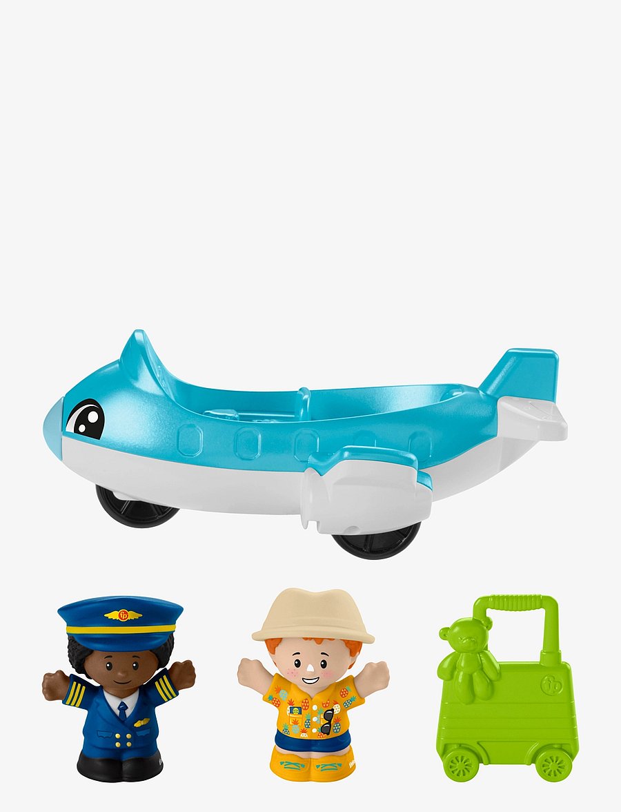 Fisher-Price - Little People Everyday Adventures Airport Toddler Playset, Airplane & 3 Play Pieces - mängukomplektid - multicolor - 4