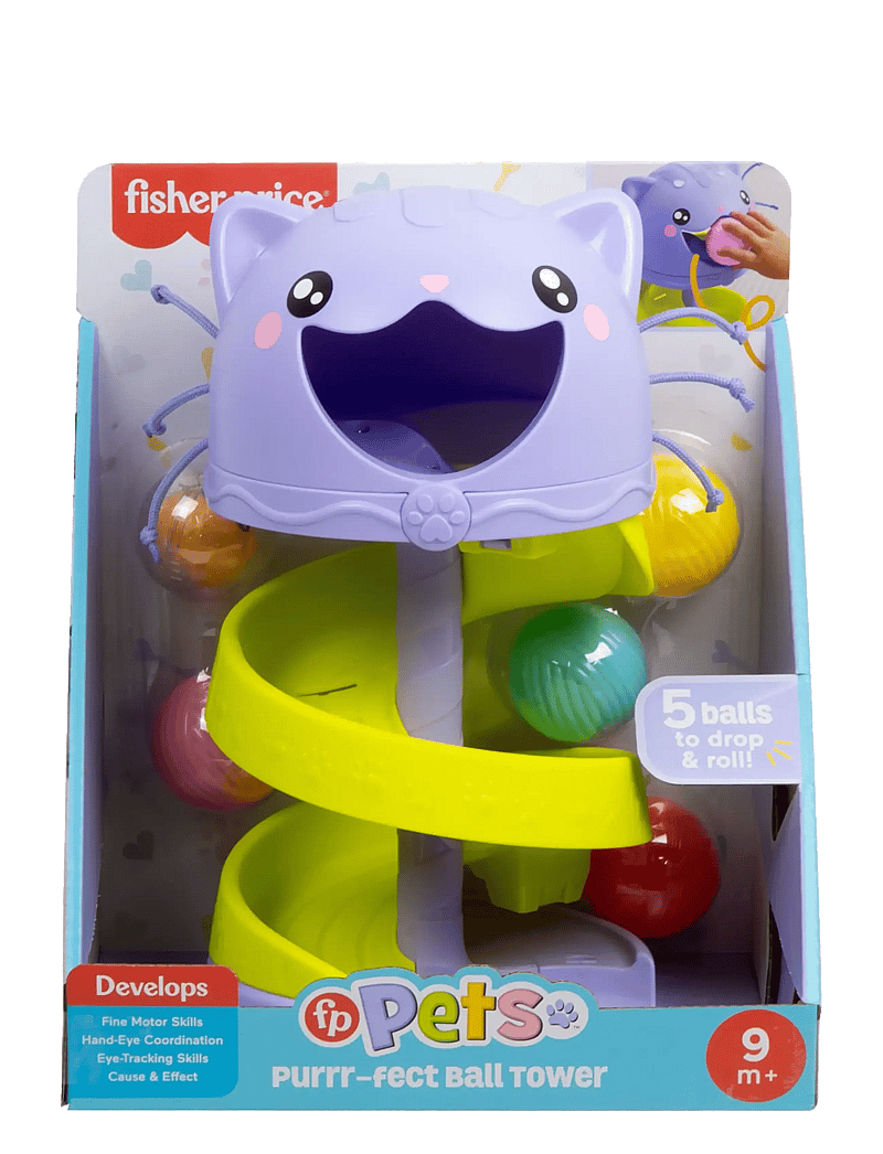 Fisher-Price - FP Pets Purrr-fect Ball Tower Developmental Toy for Babies & Toddlers - die niedrigsten preise - multicolor - 5