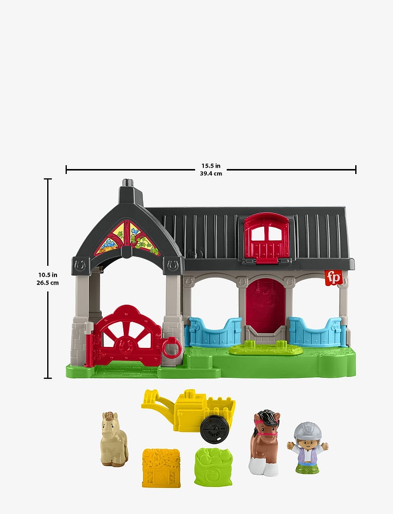 Fisher-Price - Little People Friendly Horses Stable Toddler Playset with Sounds, 6 Play Pieces - mängukomplektid - multicolor - 1