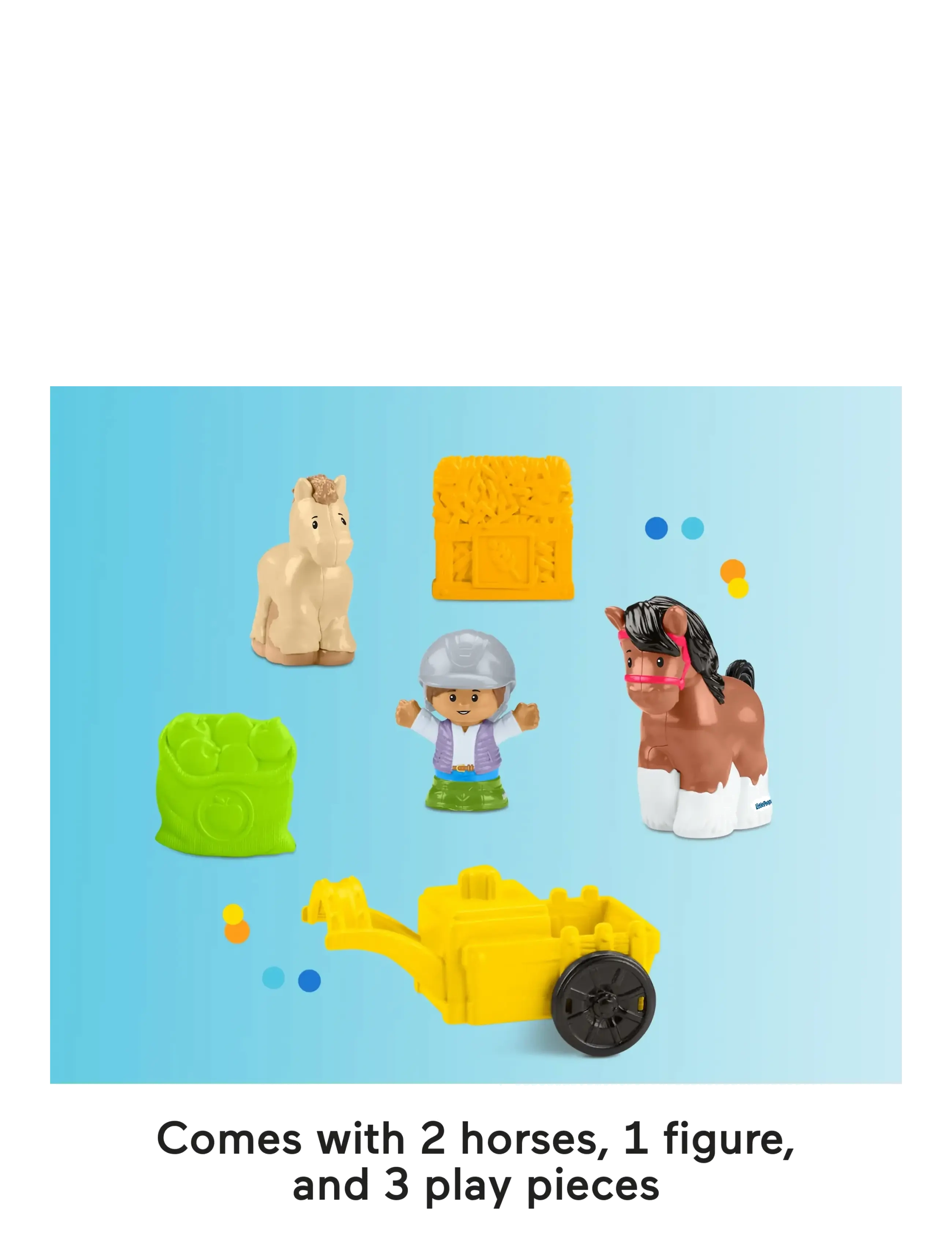 Fisher-Price - Little People Friendly Horses Stable Toddler Playset with Sounds, 6 Play Pieces - spiel-sets - multicolor - 2
