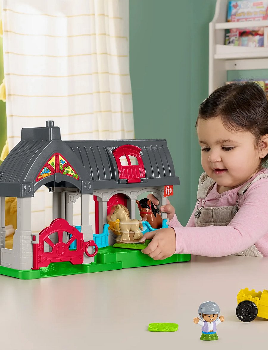 Fisher-Price - Little People Friendly Horses Stable Toddler Playset with Sounds, 6 Play Pieces - spiel-sets - multicolor - 0