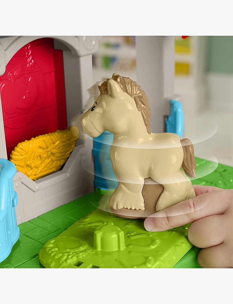 Fisher-Price - Little People Friendly Horses Stable Toddler Playset with Sounds, 6 Play Pieces - mängukomplektid - multicolor - 3