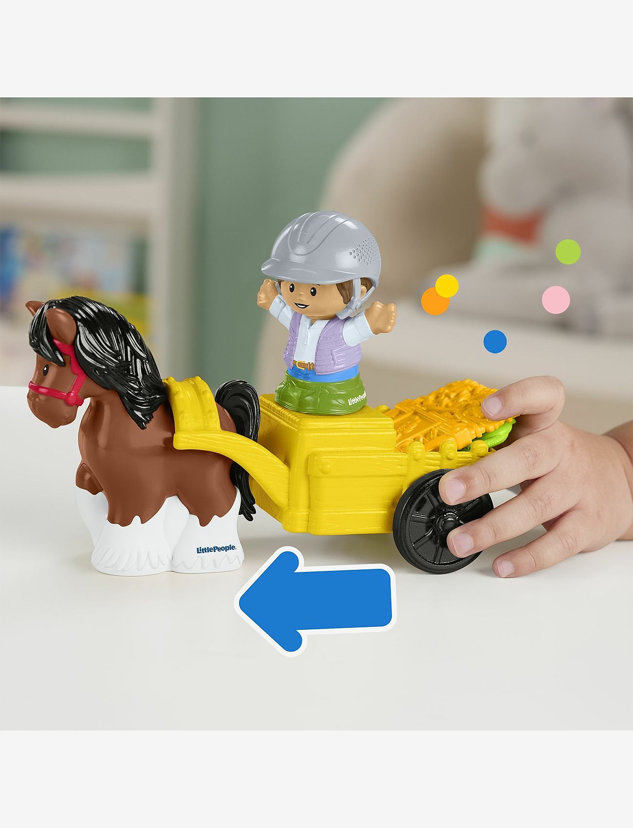 Fisher-Price - Little People Friendly Horses Stable Toddler Playset with Sounds, 6 Play Pieces - mängukomplektid - multicolor - 4