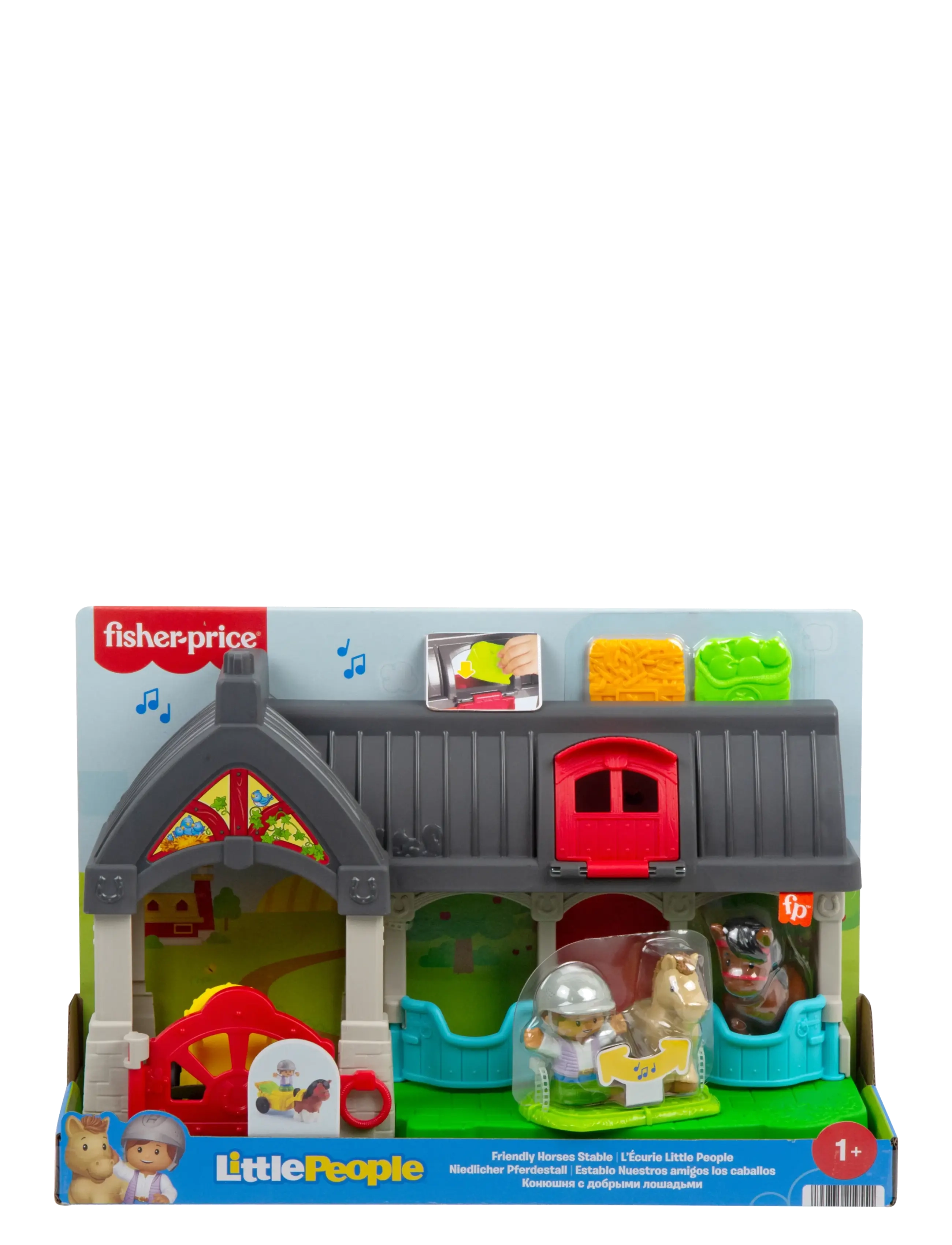 Fisher-Price - Little People Friendly Horses Stable Toddler Playset with Sounds, 6 Play Pieces - play sets - multicolor - 5
