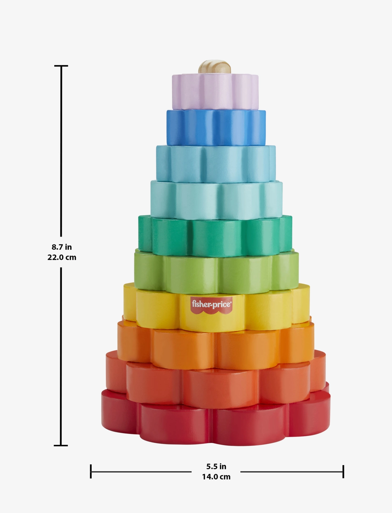 Fisher-Price - Wooden Ring Stacker - multicolor - 3