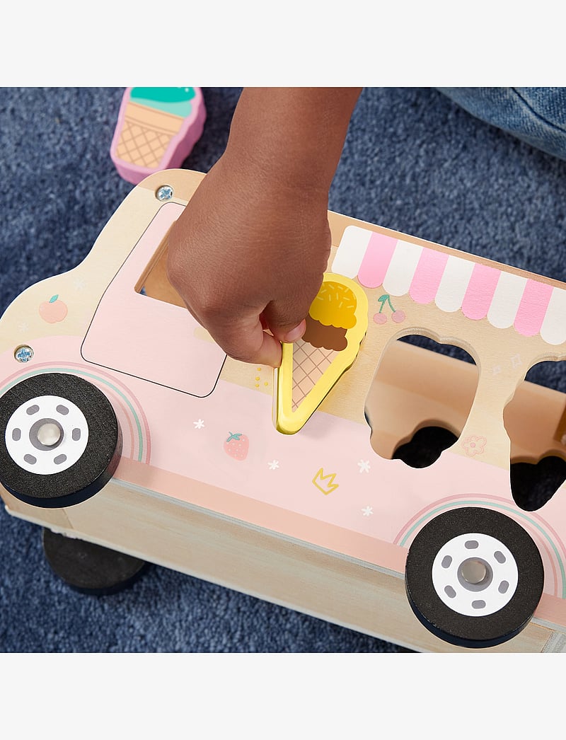 Fisher-Price - Wooden Ice Cream Shape Sorter Set for Toddlers & Kids, 9 Wood Pieces - stapelklötze - multicolor - 4