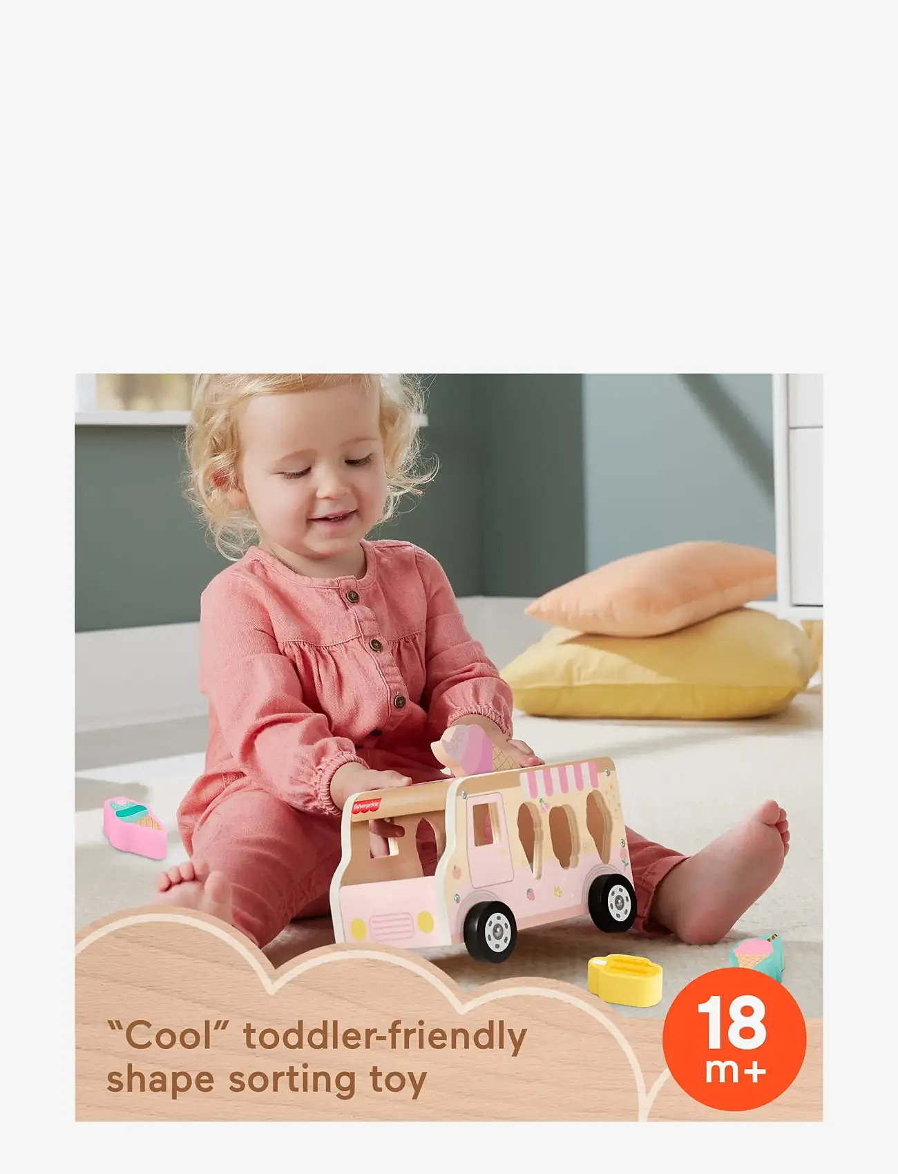 Fisher-Price - Wooden Ice Cream Shape Sorter Set - stapelbara klossar - multicolor - 5