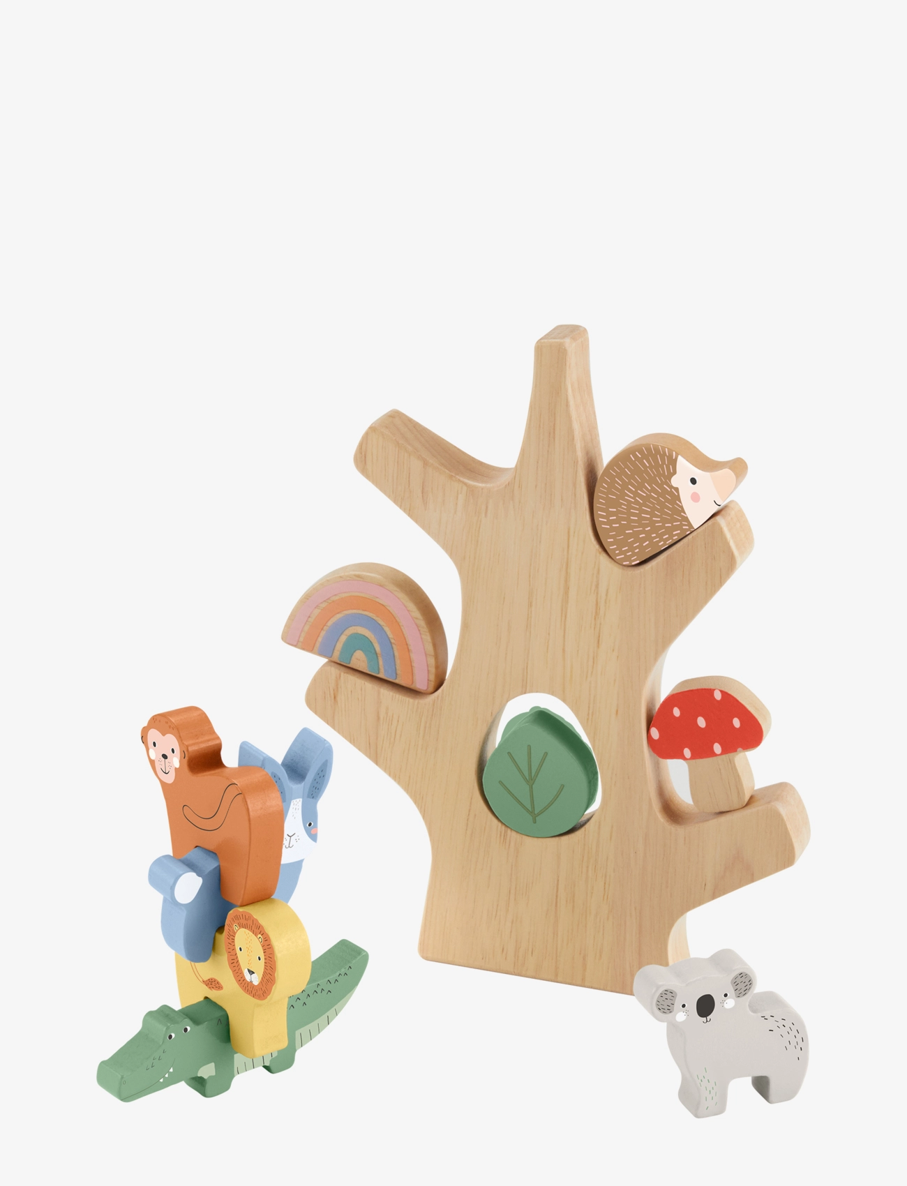 Fisher-Price Wooden Balance Tree Preschool Stacking Activity Toy, 10 Wood Pieces - Žaislai - MULTICOLOR / multi