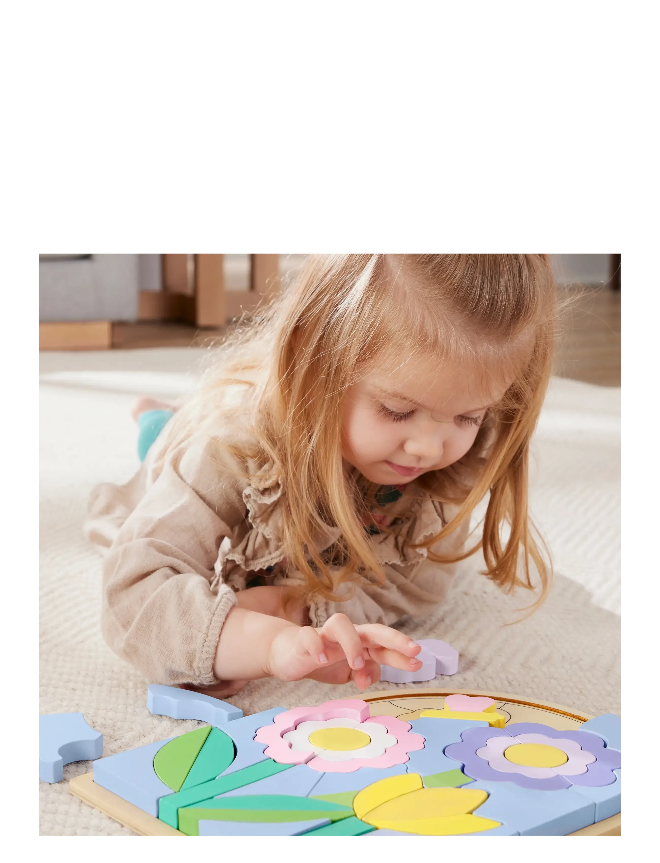 Fisher-Price - Wooden Flower Puzzle Blocks for Preschool Kids, 38 Wood Pieces - houten puzzels - multicolor - 4