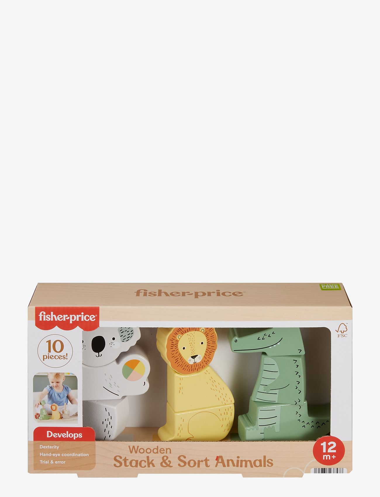 Fisher-Price Wooden Stack Sort Animals (FISHXV04) Stapelbara