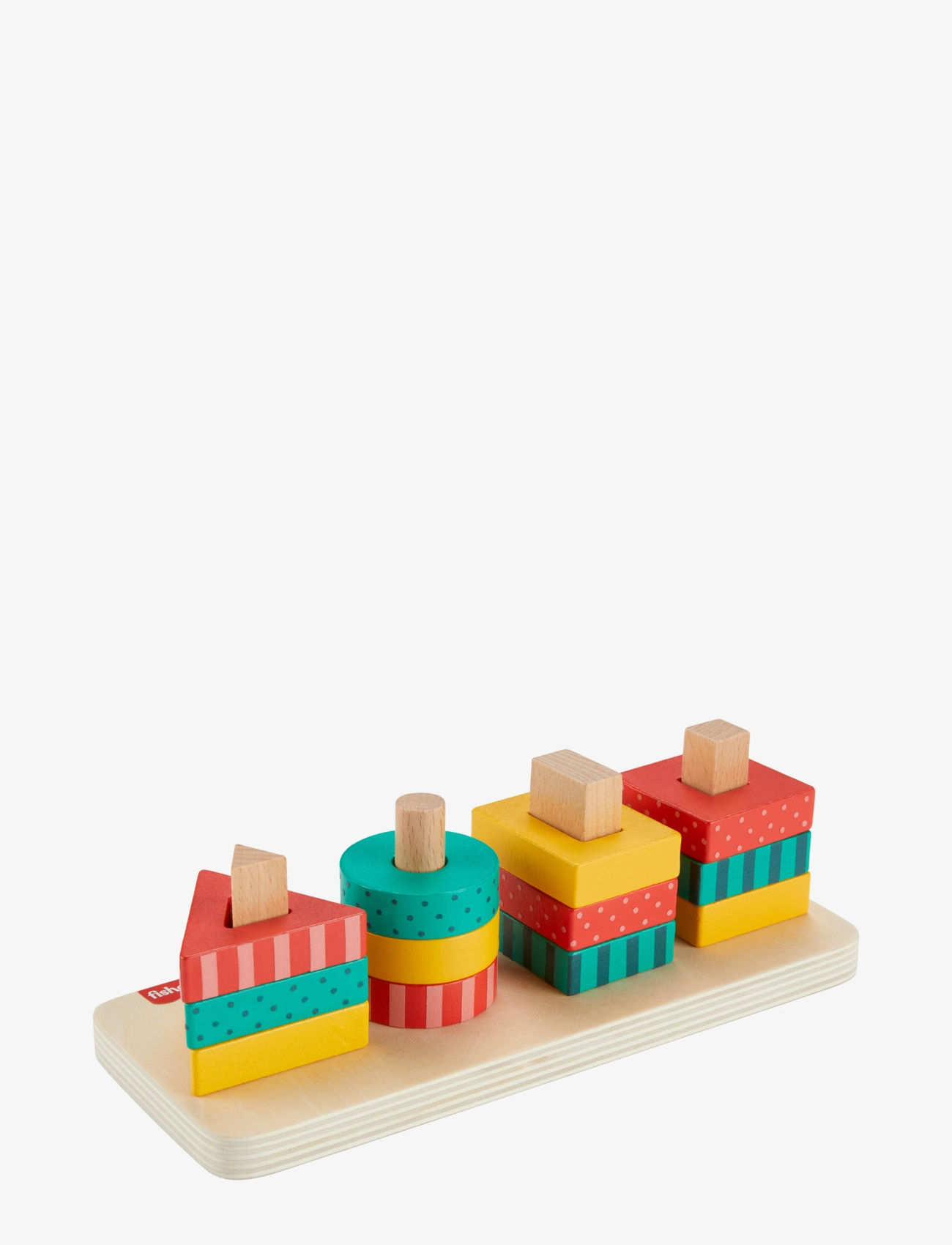 Fisher-Price - Wooden Shape Stacker Toddler Sorting Toy, 13 Wood Pieces - lowest prices - multicolor - 1