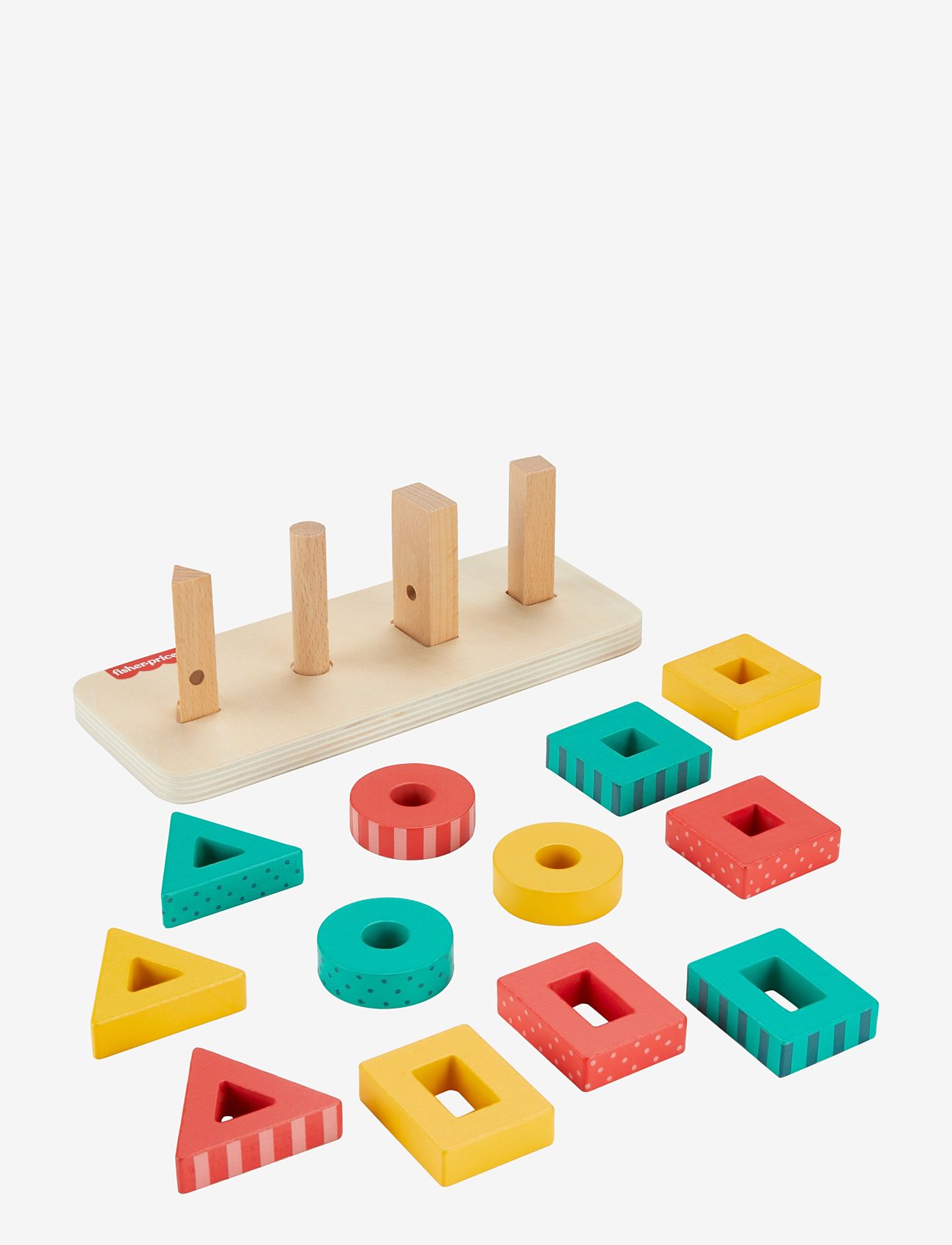 Fisher-Price - Wooden Shape Stacker - julegaver under 300kr - multicolor - 2