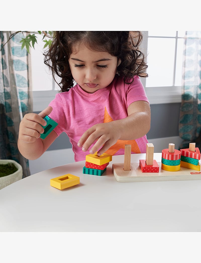 Fisher-Price - Wooden Shape Stacker Toddler Sorting Toy, 13 Wood Pieces - die niedrigsten preise - multicolor - 5