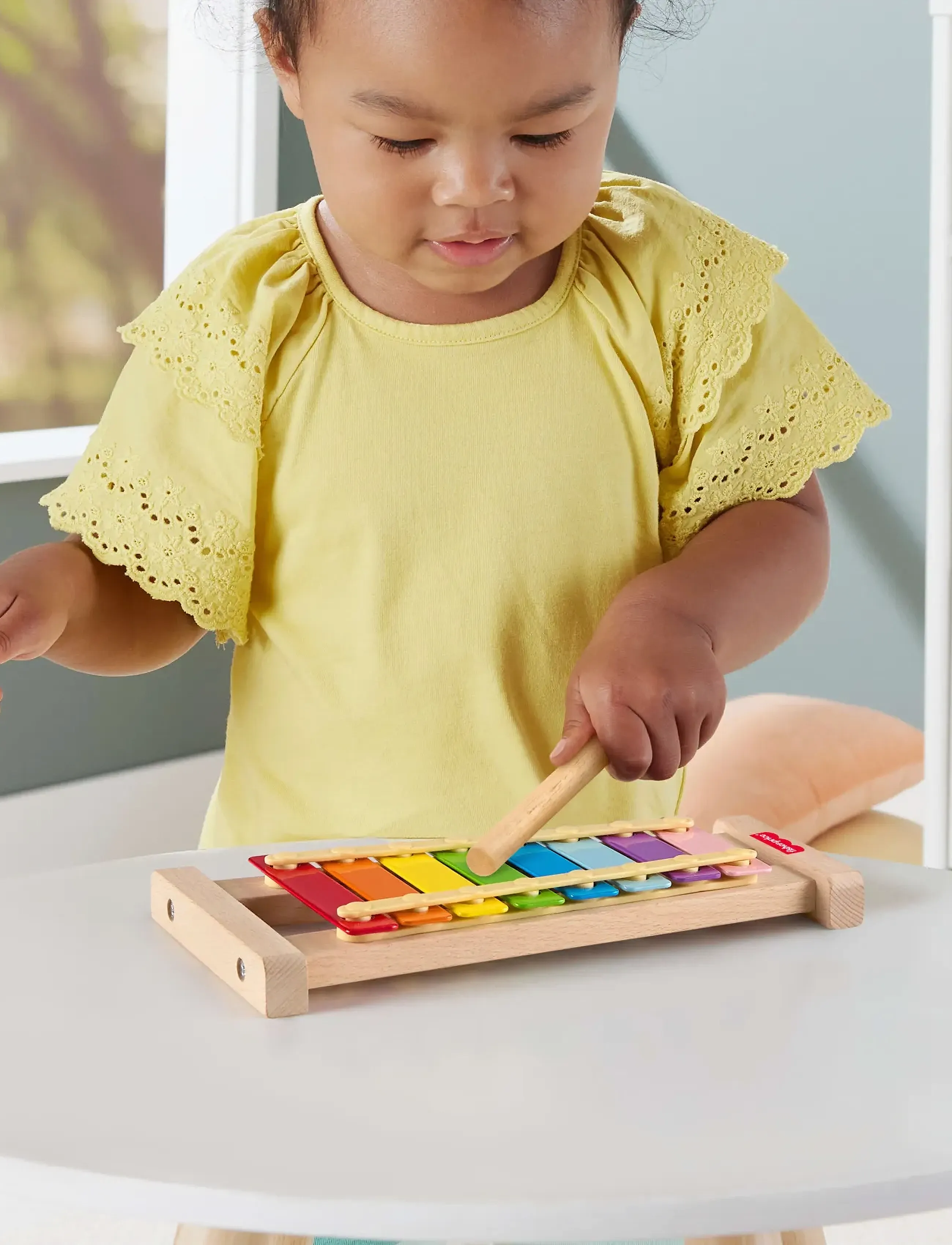 Fisher-Price - Wooden Xylophone, Musical Instrument Toy for Toddlers, 2 Wood Pieces - hljóðfæri - multicolor - 0
