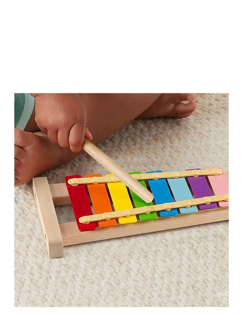Fisher-Price - Wooden Xylophone, Musical Instrument Toy for Toddlers, 2 Wood Pieces - muusikariistad - multicolor - 4