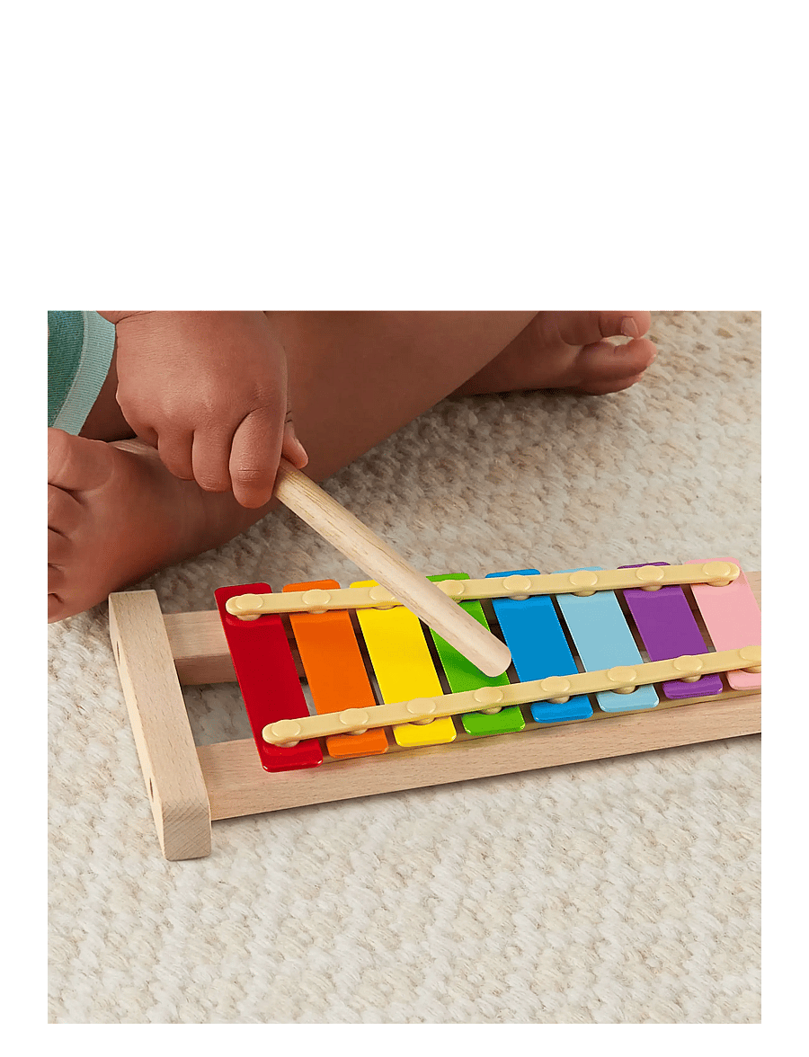 Fisher-Price - Wooden Xylophone, Musical Instrument Toy for Toddlers, 2 Wood Pieces - hljóðfæri - multicolor - 4