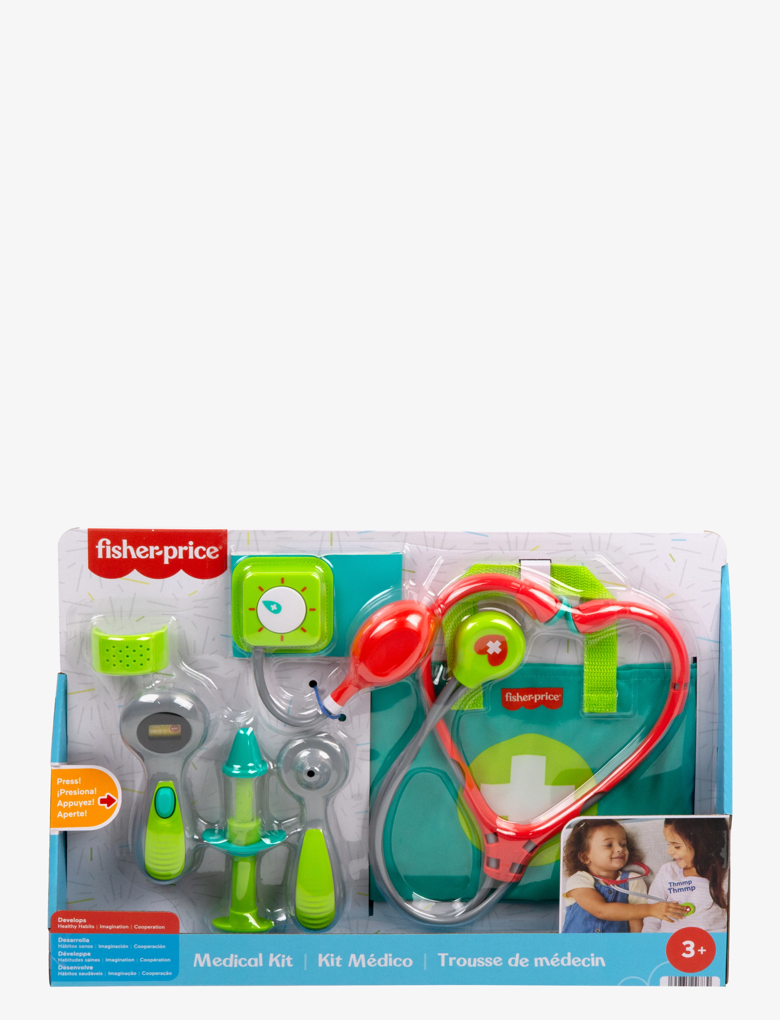 Fisher-Price - Medical Kit 7-Piece Doctor Toys Preschool Pretend Play Set for Ages 3+ years - lægesæt - multicolor - 4