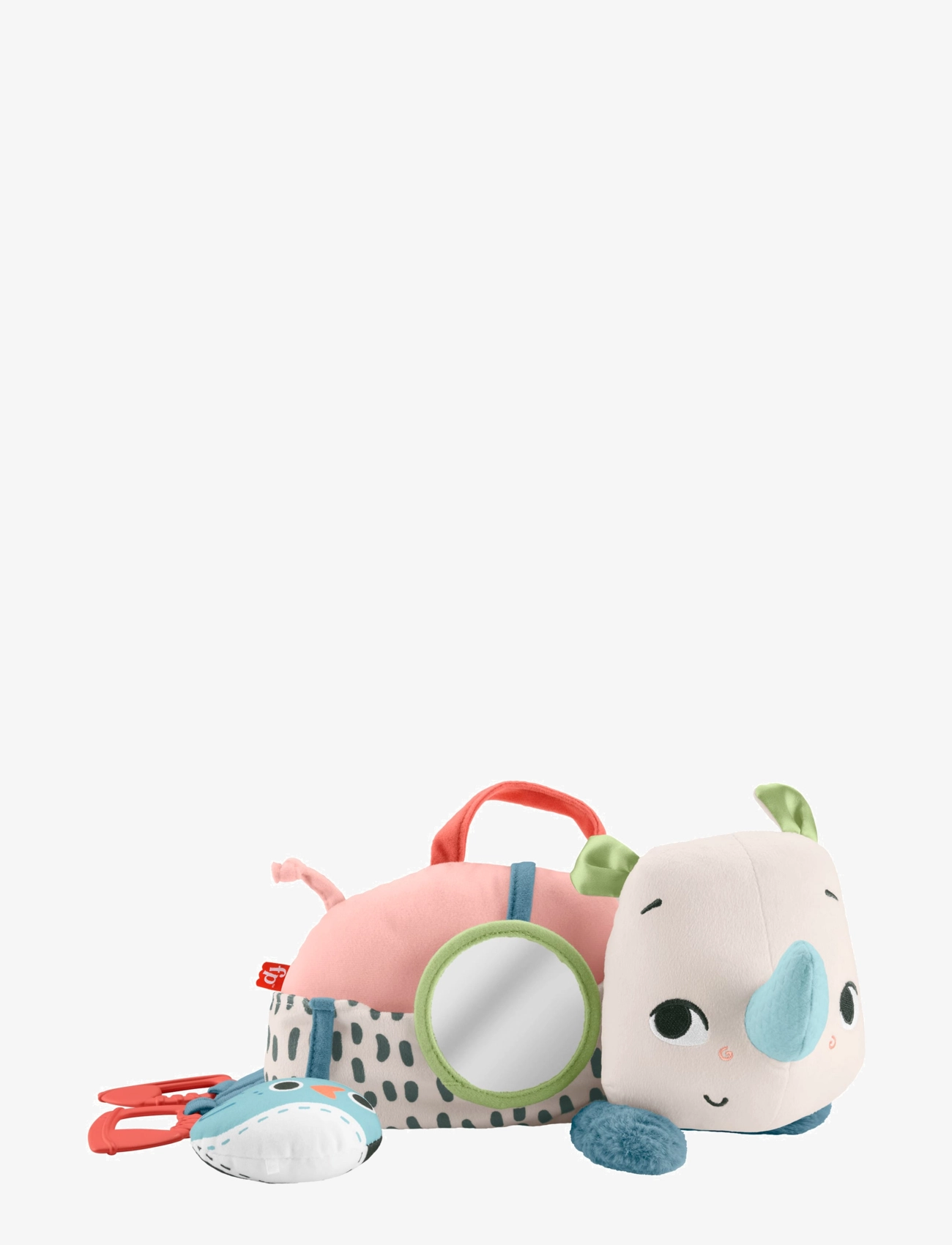 Fisher-Price Planet Friends Tummy Time Roaming Rhino Plush Sensory Toy For Newborn Babies, One Size, Multi/patterned, Legetøj > Baby Legetøj, Børn
