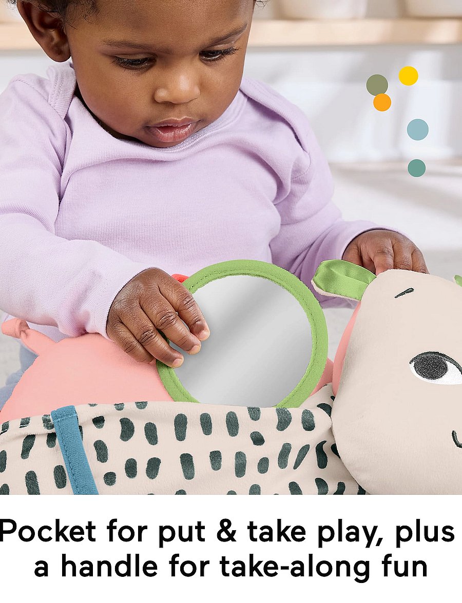 Fisher-Price - Planet Friends Tummy Time Roaming Rhino Plush Sensory Toy for Newborn Babies - kingiideed - multi color - 0
