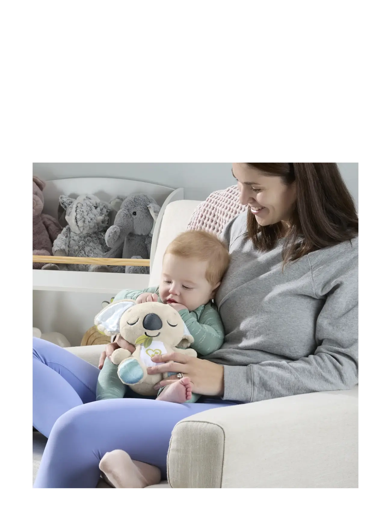 Fisher-Price - On-the-Go Koala Soother Toy, Plush Portable Sound Machine for Newborns - laveste priser - multi color - 5