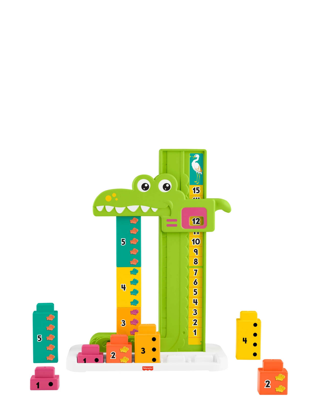 Fisher-Price Adding Alligator Educational Toy With 10 Stacking Blocks For Preschool Kids, One Size, Multi/patterned, Spil > Pædagogiske Spil, Børn