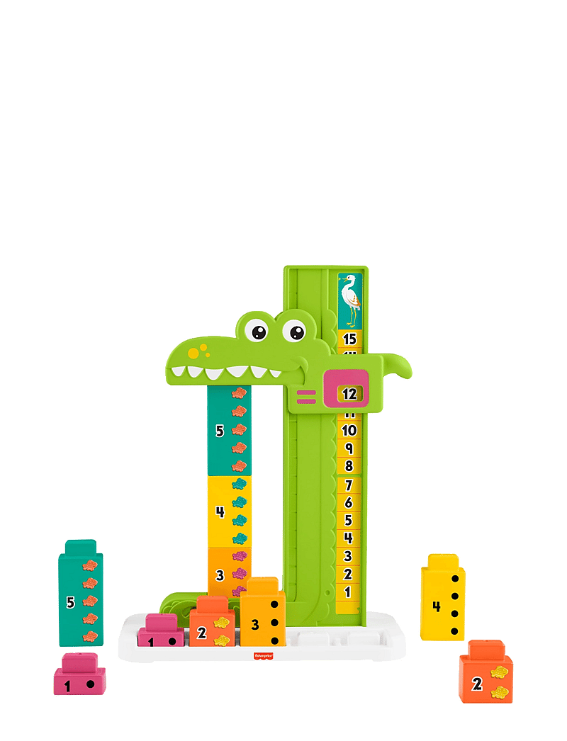Fisher-Price - Adding Alligator Educational Toy with 10 Stacking Blocks for Preschool Kids - pädagogische spiele - multi color - 0