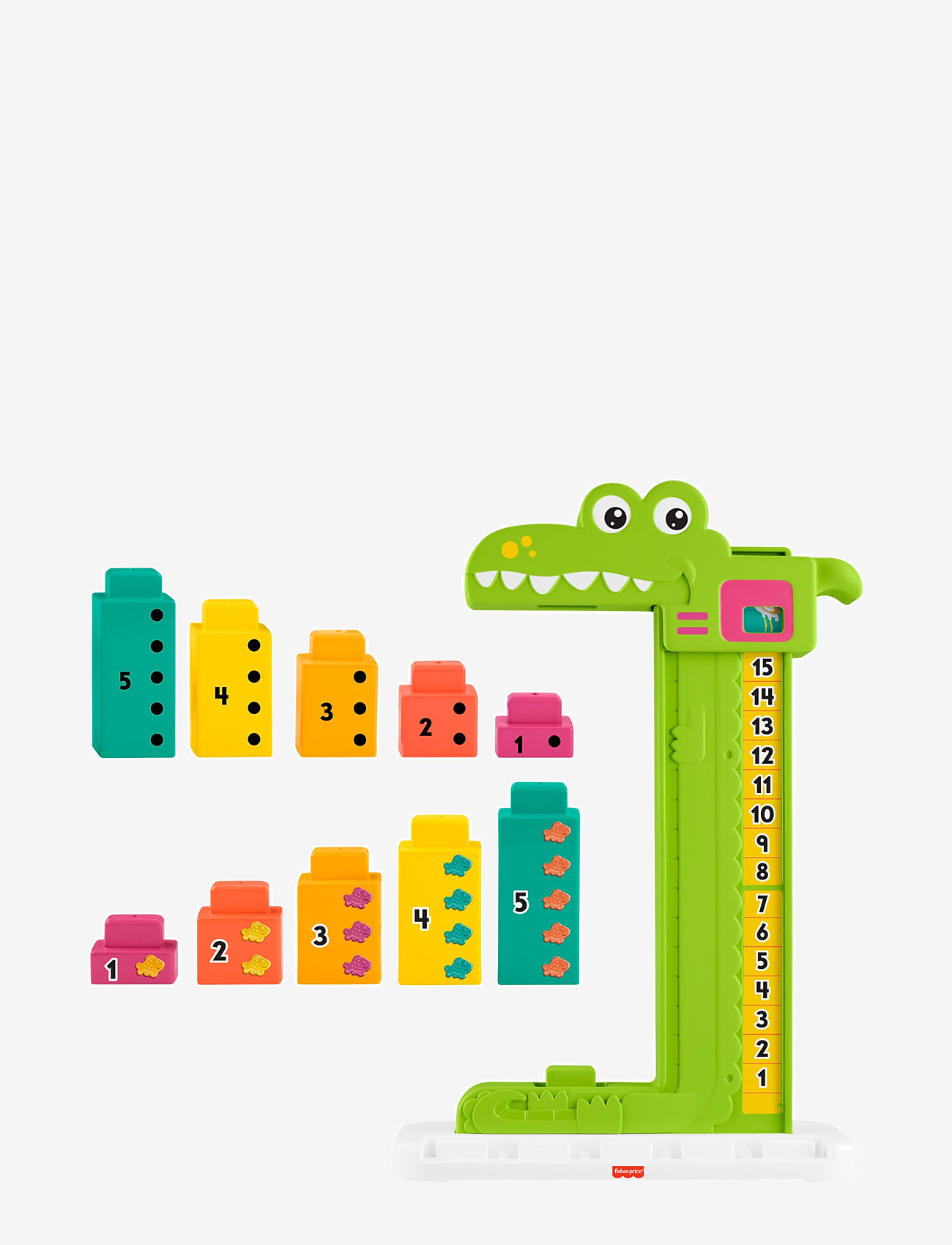 Fisher-Price - Adding Alligator Educational Toy with 10 Stacking Blocks for Preschool Kids - pädagogische spiele - multi color - 1