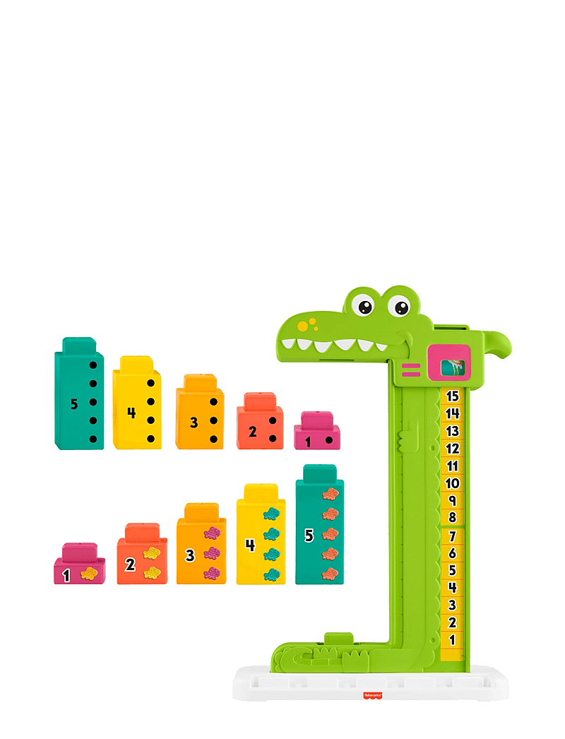Fisher-Price - Adding Alligator Educational Toy with 10 Stacking Blocks for Preschool Kids - pädagogische spiele - multi color - 1